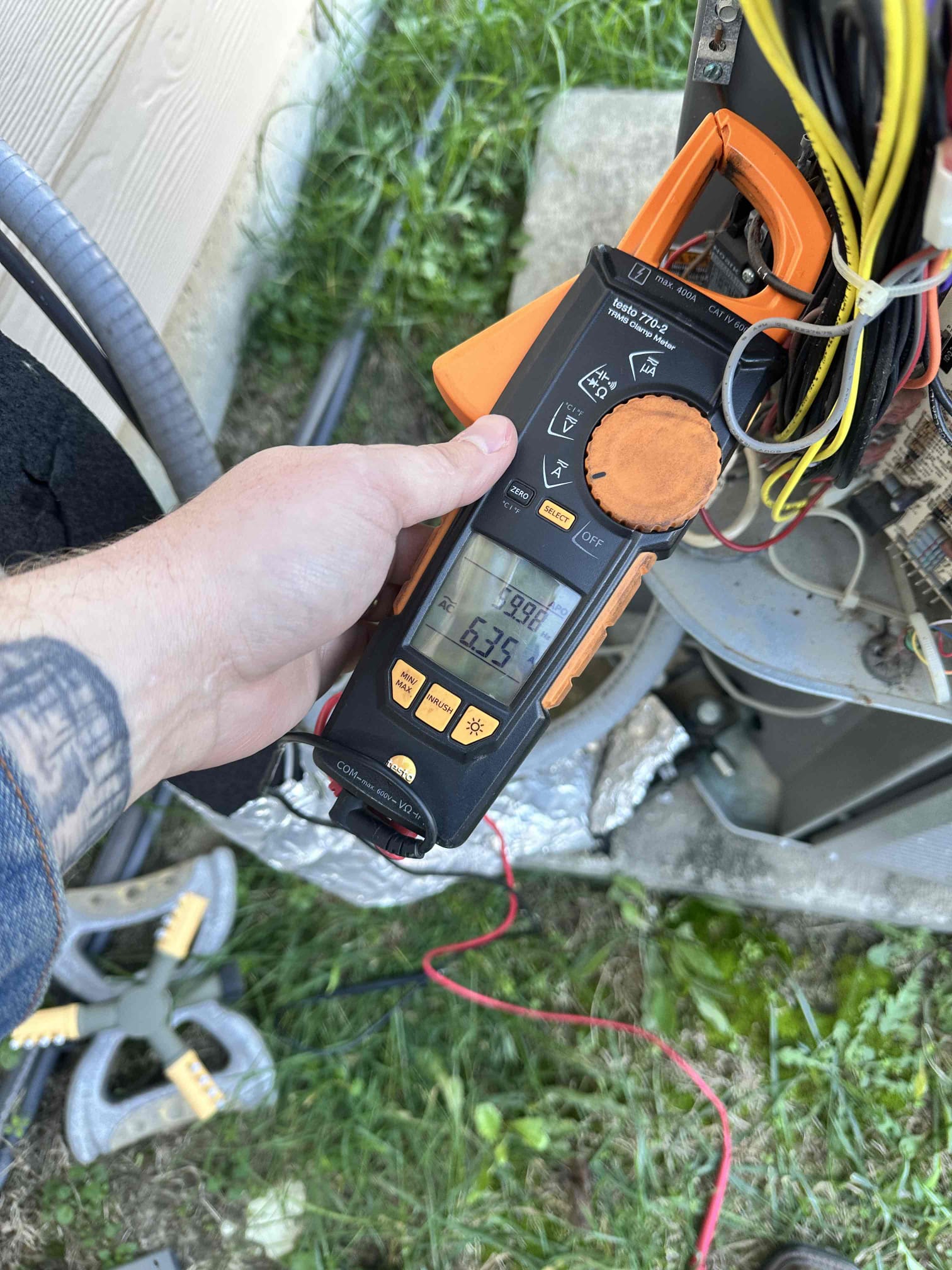 I performed a single heating maintenance on a Heatpump system. The outdoor unit is from 2016 and the indoor unit is from 2023. I checked amps, capacitor, filter, electrical, cleanliness, and safeties. During my evaluation, I noticed that the compressor is pulling close to its maximum rated amps when it starts. Also, I noticed that the capacitor 45/5 is outside of the manufacture specification for the fan motor side 4.2/5. The customer is interested in getting the work done, but we need to reach out to verify the route to payment. 