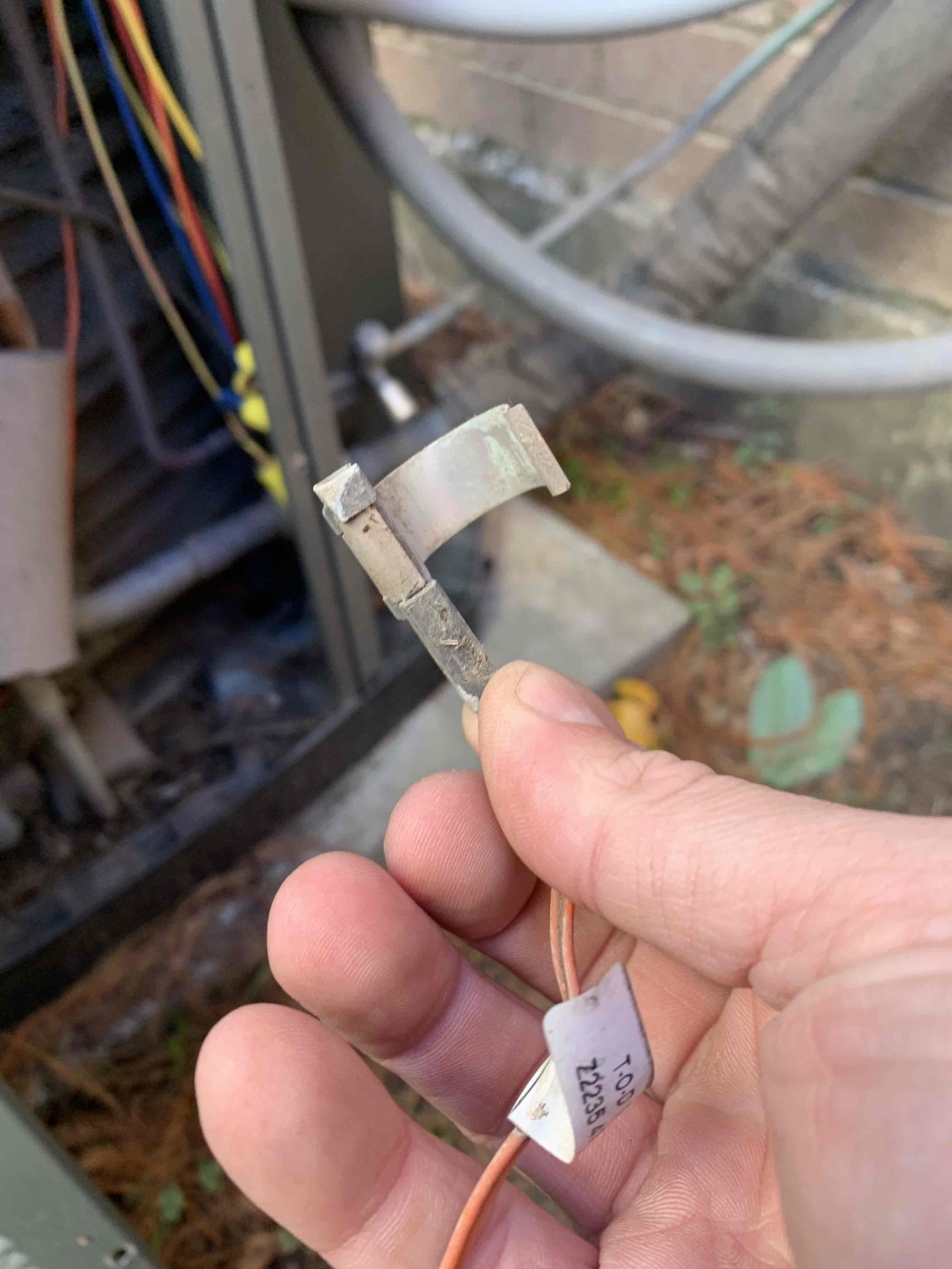 Preformed installation of the new suction temperature sensor on the outdoor unit. Unit is now working properly and not short cycling in heat mode. Unit was heating upon departure 