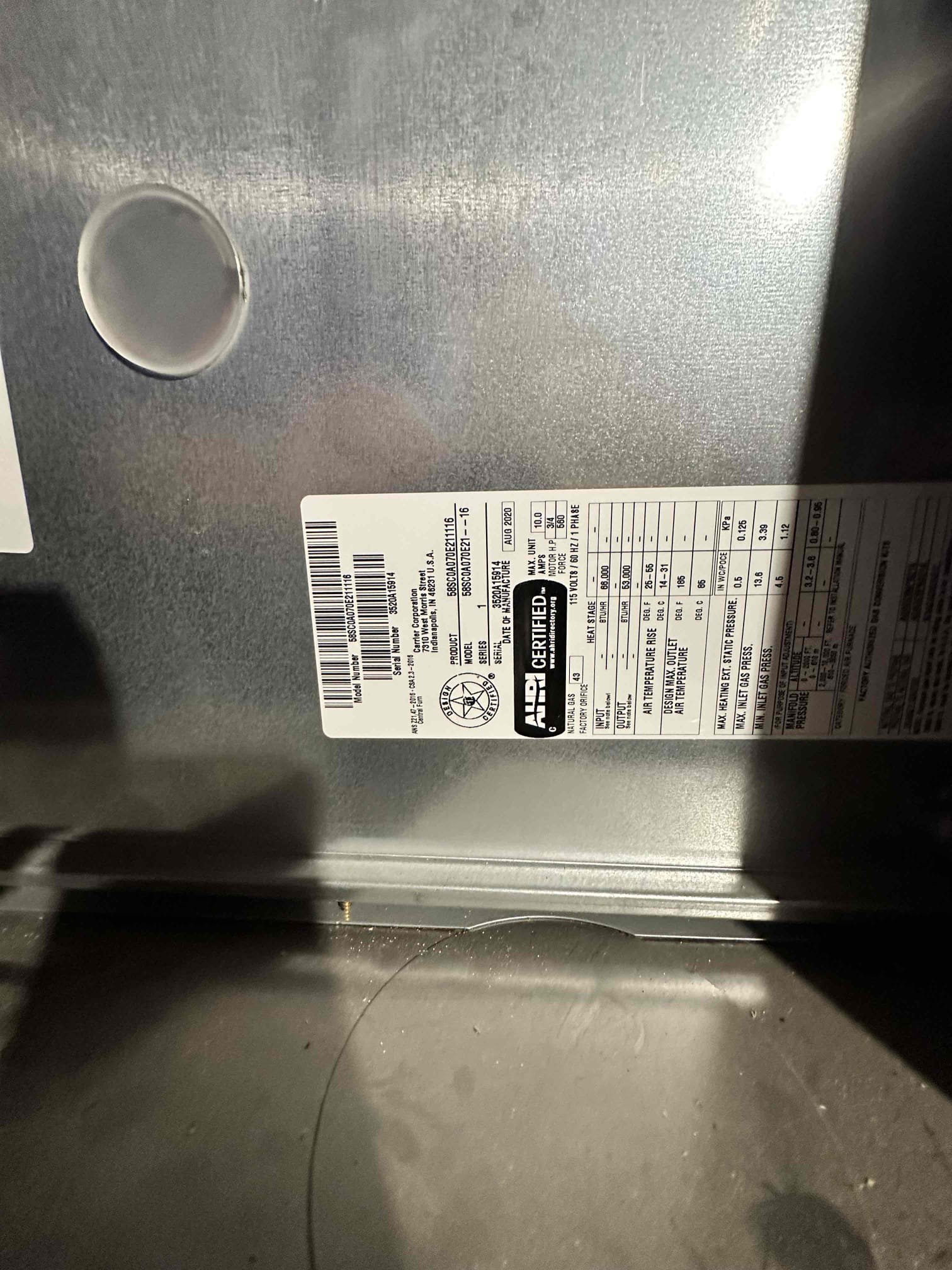 Upon arrival, I had the homeowner turn on the heat and I proceeded to the attic. I observed that the heating came on and it tripped on high limit. I noticed that the blower did not come on, and the homeowner said the thermostat lost power. I verified my power coming in was 120v and the transformer was producing 24v. The control board is only passing 15-18v to the low volt portions of the control board. The control board is under warranty and on order at Carrier - Allen. We will return Monday to repair the system.
