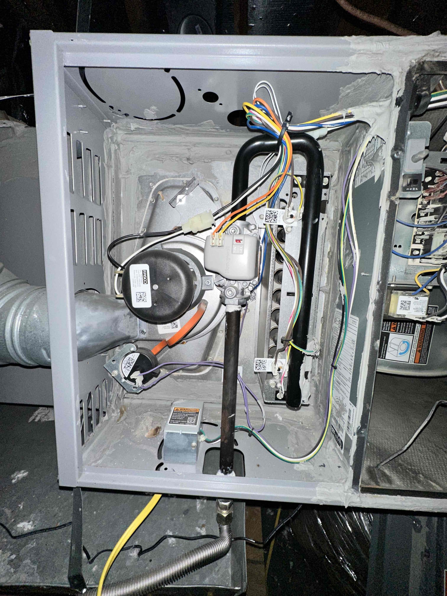 I performed a single system heating maintenance on a 2018 unit. I checked amps, filter, electrical, cleanliness, sequence of operation, and safeties. From a mechanical standpoint, the unit is performing good. The system has a reasonable amount of dust build up present. This adds stress to the mechanical components of the system. Dust build up will cause efficiency and part life expectancy to be reduced. I provided some options to remove the dust build up to alleviate stress on the components. 