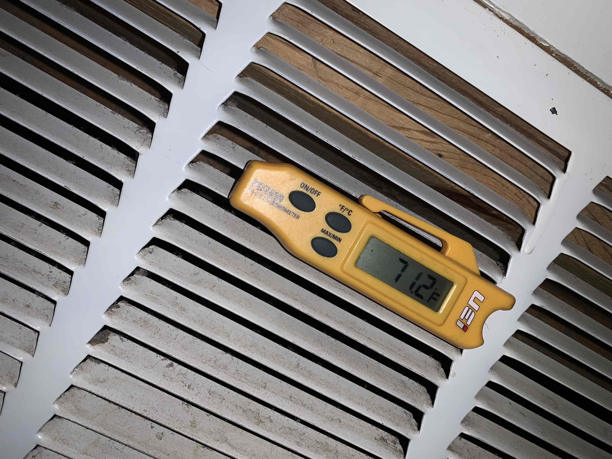 Preformed heating maintenance on a single gas Trane system. I tested all electrical components and safeties on the furnace. All tested within manufacturer specifications. I checked the filter for cleanliness. The client had recently changed the filter. Temperature being supplied to the home was at 111 degrees and return air was at 71. I proceeded to check the outside unit where I found that recent repairs of a Contactor and capacitor were changed, I tested he start amps to insure the compressor was starting up good, I found that the compressor is testing over 100 amps manufacturer rating for start up is 124 amps, that could be a possible reason why the Contactor and capacitor failed within a year. I also noticed the system did not have any type of surge protection. Surge protection can help prevent damage to the ac unit from lightning strikes, brown/black outs and just random power surges throughout the year. Unit was heating upon departure.