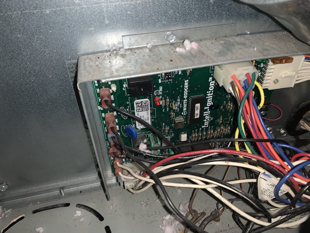 1. Visually inspected condenser coil for debris/ dirty.
2. Inspected condenser fan motor.
3. Inspected condenser fan blades.
4. Inspected/ cleaned wiring connections.
5. Tested for gas leaks
6. Tested functionality and cleaned flame sensor
7. Tested functionality and cleaned pressure switches and ports
8. Inspected / replaced return filter.
9. Inspected return plenum for debris/ dirty.
10. Inspected evaporator coil.
11. Tested functionality and visually inspected surface igniter
12. Checked blower amp draw.
13. Measured temperature differential from supply to return. 20 degrees measured.
Found dirty blower wheel. Homeowner is not interested in having it cleaned to prolong the life of the system. Unit in good working order upon departure.

