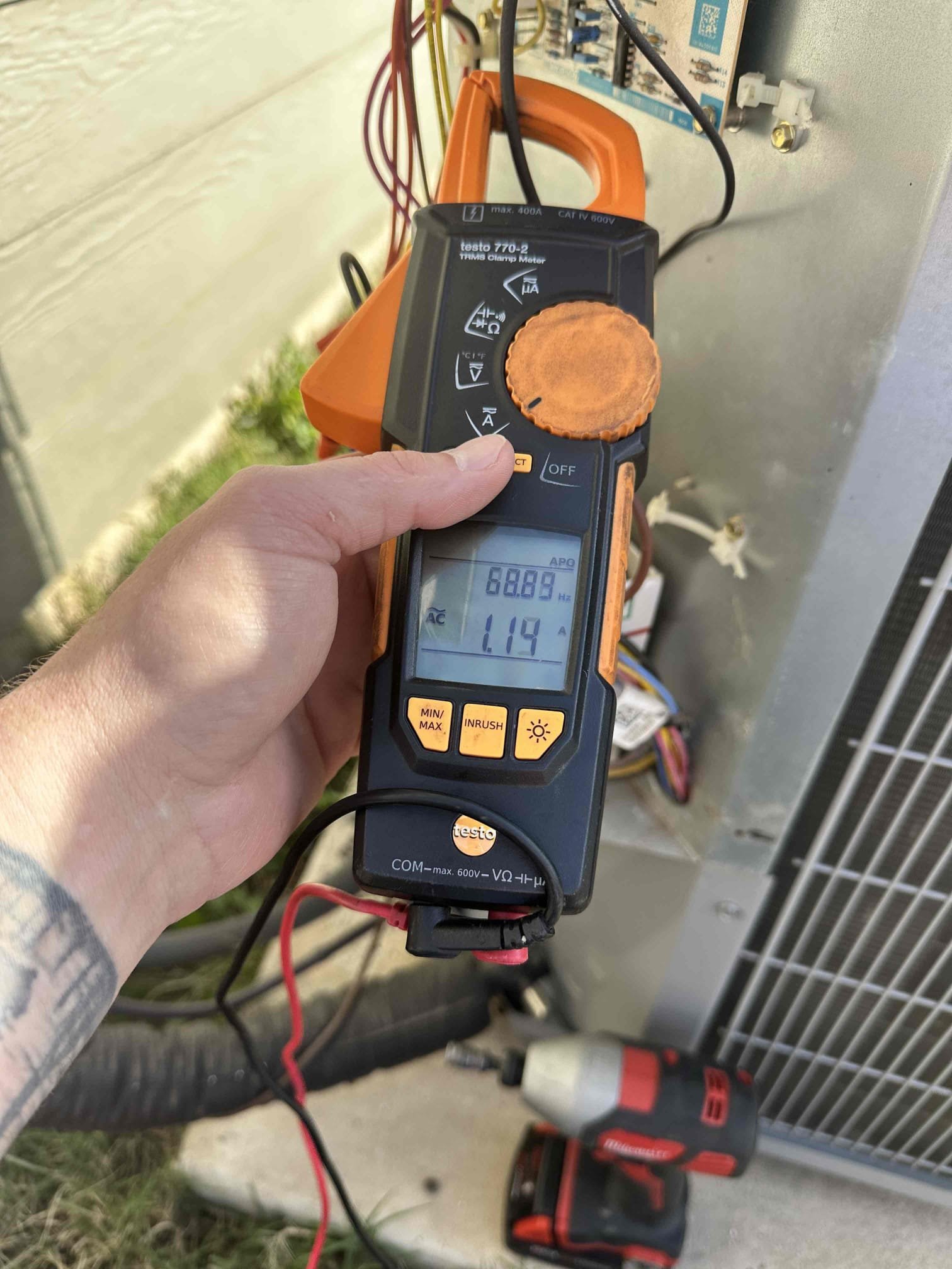 I performed a single heating maintenance on a 2019 heat pump system. I checked amps, capacitor, filter, electrical, cleanliness, and safeties. I observed that the growth is returning since cleaning the system in March. Cleaning is only half the battle. It is recommend to install a u/v to stunt the formation of growth. It will likely need to be cleaned again soon. The equipment currently doesn’t have surge protection. We discussed to importance of having some installed. I observed that the condenser fan motor is pulling 75% of the rated 1.14/1.4amps. The fan motor is coming to the end of its life and will likely need replacing soon. I provided options to address these listed items.