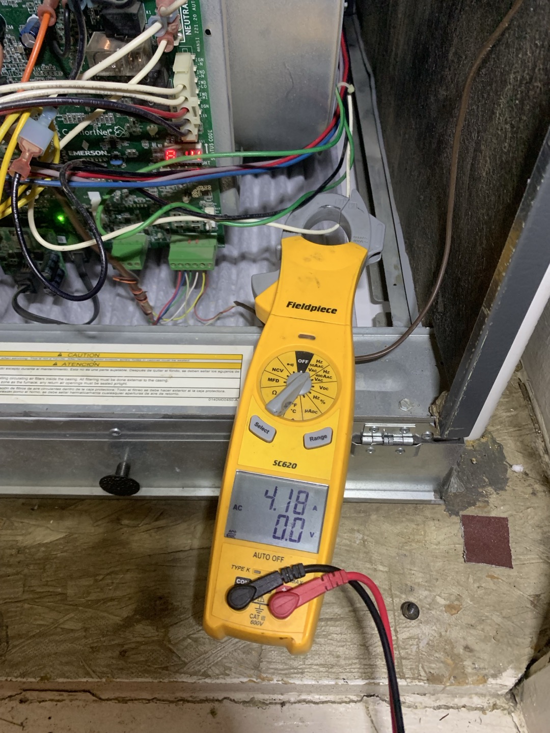  1. Visually inspected condenser coil for debris/ dirty.
2. Inspected condenser fan motor.
3. Inspected condenser fan blades.
4. Inspected/ cleaned wiring connections.
5. Tested for gas leaks
6. Tested functionality and cleaned flame sensor
7. Tested functionality and cleaned pressure switches and ports
8. Inspected / replaced return filter.
9. Inspected return plenum for debris/ dirty.
10. Inspected evaporator coil.
11. Tested functionality and visually inspected surface igniter
12. Checked blower amp draw.
13. Measured temperature differential from supply to return. 20 degrees measured.
14.Drain line tested with gallon of water for clogs and to push anything trying to solidify out

Noticed drain line was draining slowly initially, but after some flushing it appeared to be draining better. Also noticed decent amount of dust build up on blower wheel this causes drag on the motor and forces it to work harder to keep up. Ultimately shortening the lifespan of the motor. Sent findings to h