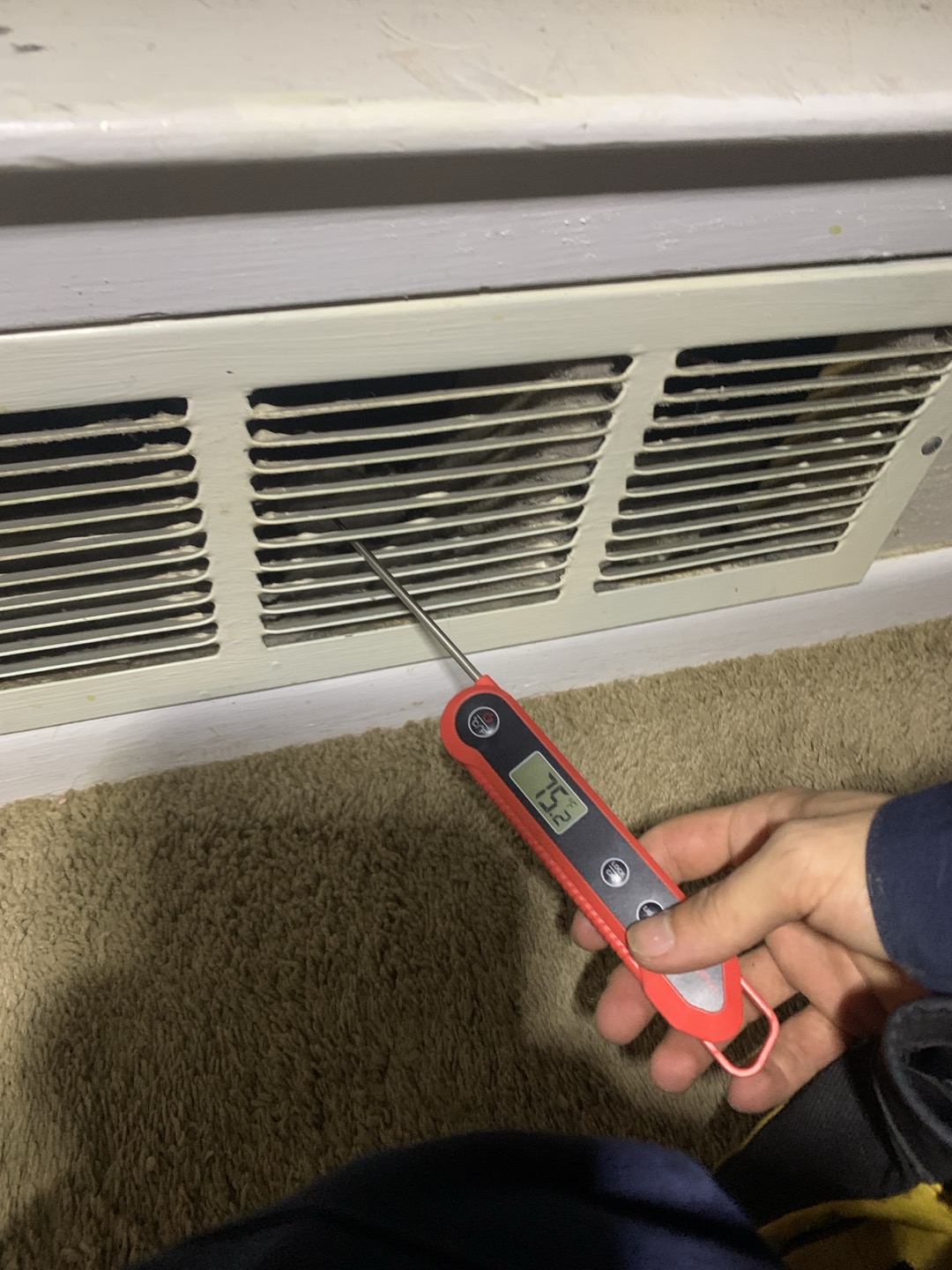  1. Visually inspected condenser coil for debris/ dirty.
2. Inspected condenser fan motor.
3. Inspected condenser fan blades.
4. Inspected/ cleaned wiring connections.
5. Tested for gas leaks
6. Tested functionality and cleaned flame sensor
7. Tested functionality and cleaned pressure switches and ports
8. Inspected / replaced return filter.
9. Inspected return plenum for debris/ dirty.
10. Inspected evaporator coil.
11. Tested functionality and visually inspected surface igniter
12. Checked blower amp draw.
13. Measured temperature differential from supply to return. 20 degrees measured.
14.Drain line tested with gallon of water for clogs and to push anything trying to solidify out

Found slight amount of dust on blower wheel. It is not a major concern at the moment, but is starting to accumulate dust. Advised homeowner that it is very likely this will need to be cleaning in the coming years to prolong the life of the motor. Also noticed from previous notes there was a power surge her