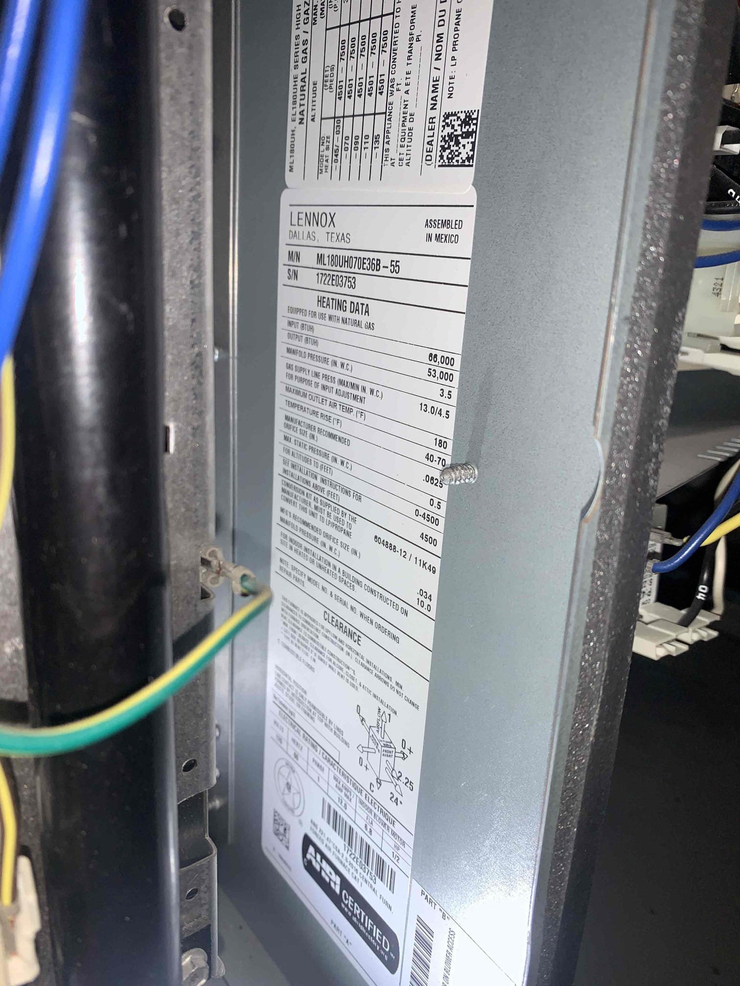 Upon arrival found that the power switch in the attic was off. Showed client and had the switch labeled. Also showed the client a couple options for having ducts cleaned, blower wheel and adding a Aprilaire conversion kit. Client decided to go with cleanings and conversion kit