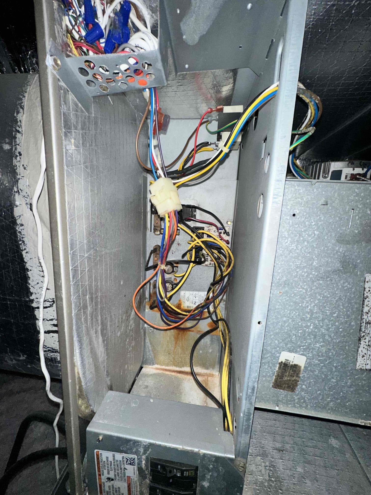 I performed a heating maintenance on a 2016 heat pump system. I checked amps, capacitors, filter, electrical, cleanliness, and safeties. I observed several issues with the system. The indoor needs a thorough cleaning. The evaporator coil has build up present on the back side, the blower motor has build up present, and the ducts are filthy. These issues will cause damage to the blower, evaporator coil, and compressor. Dust is the number one root cause of system failure. The outdoor unit is amping high during start up, the capacitor has failed and no longer guaranteed to work, the contactor is buzzing due to bad contacts, and the condenser fan motor is amping at its maximum amps. Customer did not want options for any of the issues besides the hard start and evaporator cleaning. 