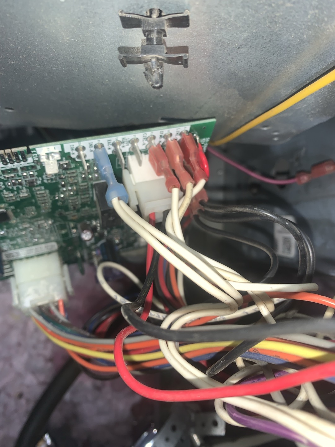 Furnace Control Board Replacement (Water Damage) yoga room

Scope of Work
- Replace failed furnace control board damaged by water dripping from the roof
- Inspect wiring connections and verify proper furnace operation after replacement

In reception area it was found that the pressure switch was not behaving properly and would cut in and out rapidly. Replaced pressure switch with a generic pressure switch and tested unit extensively without issue.

Replaced control board and tested unit extensively without issue. Units in good working order upon departure

Found returns on reception side were extremely dirty and blocked to the point where the panels were raised up into the ceiling while running. Recommend cleaning these with the dusting brushes to reduce stress on system. Cleaned these vents as a courtesy for today. Units in good working order upon departure.


