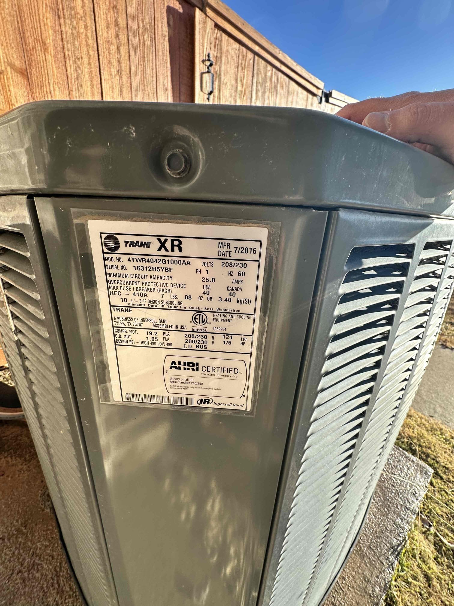 Upon arrival, I found the blower motor running none stop with the thermostat off and fan set to auto. I proceeded to the attic and checked my voltage at the motor. I confirmed that I have my 240v to power the motor. I removed the 24v speed wires from the motor and it still continuously ran. This indicated that the motor control module is faulty causing the motor to stay on without a speed voltage call. I reached out to shearer supply and ordered the motor. The system is not down and heating at this time, 