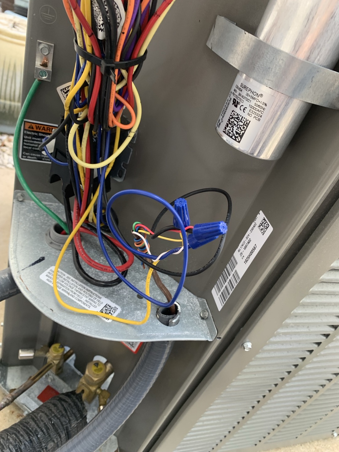  Came out today for QC visit on new install. Homeowner stated they were having issues with the temperature balance on the upstairs. Upon inspection and testing the temperature of every room room, I found that the upstairs hallway was a few degrees warmer than any of the rooms. I found the downstairs thermostat set to 70 and the master bedroom thermostat set to 68. This would cause the downstairs unit to run constantly and because of the open floor plan, the heat would rise into that hallway area, causing a temperature imbalance. In order to address this, I adjusted some of the grills below the balcony to push the air more downward instead of straight out. I also pinched off a damper that came from the downstairs unit, but led to the second floor balcony. Started inside at t-stat (Lennox) tested gas heat . Tested normal cooling operation  is level all wiring is good no error codes. Getting over 20 degree temp split. Drain line is draining well at this time. System is clean and operating