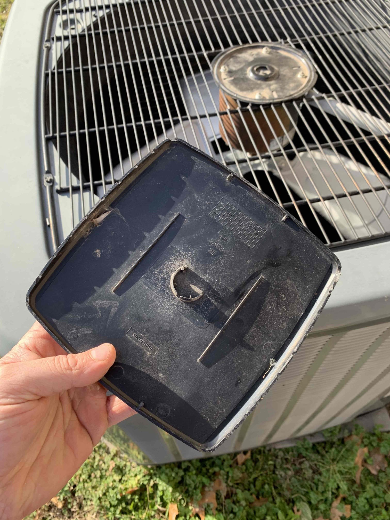 Preformed overall inspection of the smell coming from the unit. We found that the best solution for the system and homeowner is to add fresh air to the system along with adding a supply and return to the attic since it is spray foamed. Without this it is causing high humidity problems and rusting a lot of the metal out. We also talked about adding Aprilaire return box to the unit. Also we check the out door condenser fan motor. The grate had broken holding the motor and needs to be addressed. Provided estimates to customer about the solutions. Unit was heat/cooling upon departure. 