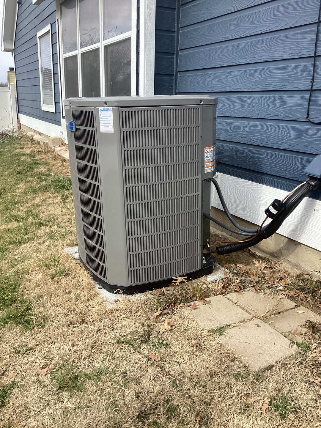 Arrived on site for QC and heating maintenance. On 2025 American standard heat pump. Customer had no questions about thermostat operation or unit operation at this time. However he had noticed that the back children’s rooms tended to be a little colder. 

Heatpump- heating
1. Visually inspected condenser coil for debris/ dirty.
2. Inspected condenser fan motor.
3. Inspected condenser fan blades.
4. Inspected/ cleaned wiring connections.
5. Tested compressor/ condenser fan motor capacitor.
6. Checked compressor amp draw.
7. Checked condenser fan motor amp draw.
8. Inspected / replaced return filter.
9. Inspected return plenum for debris/ dirty.
10. Inspected evaporator coil.
11. Inspected blower motor/ blower wheel.
12. Checked blower amp draw.
13. Measured temperature differential from supply to return. 20 degrees measured.
14. Tested capacitor and contactor (outdoor electrical)
15. Rinsed condenser unit to promote heat exchange
16. Tested emergency heat and found no issues

Found high