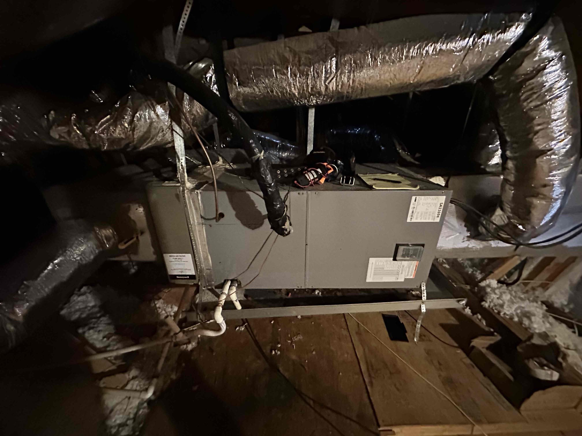 I performed an evaluation on a 2015 heat pump system. I checked amps, filter, electrical, cleanliness, and safeties. I discovered quite a few concerns with the system. The indoor unit is in need of evaporator coil cleaning. A dirty coil causes a higher cost to run the equipment, and stress to the compressor. The system currently does not have a working water safety switch, the low voltage wires rest against the refrigerant and will begin to burn a hole in the wires, and the system really needs duct cleaning. 
Also, the outdoor unit has notable issues. I noticed that the condensing coil has build up on the back side of the unit. This leads to stress and a higher cost to run the equipment. The unit has a failing capacitor and high starting amps. This is going to directly affect all components in the outdoor unit and may cause the compressor to not start. The contactor has burning present from normal wear and tear. The low voltage wire is exposed and has visual u/v damage to the protectiv