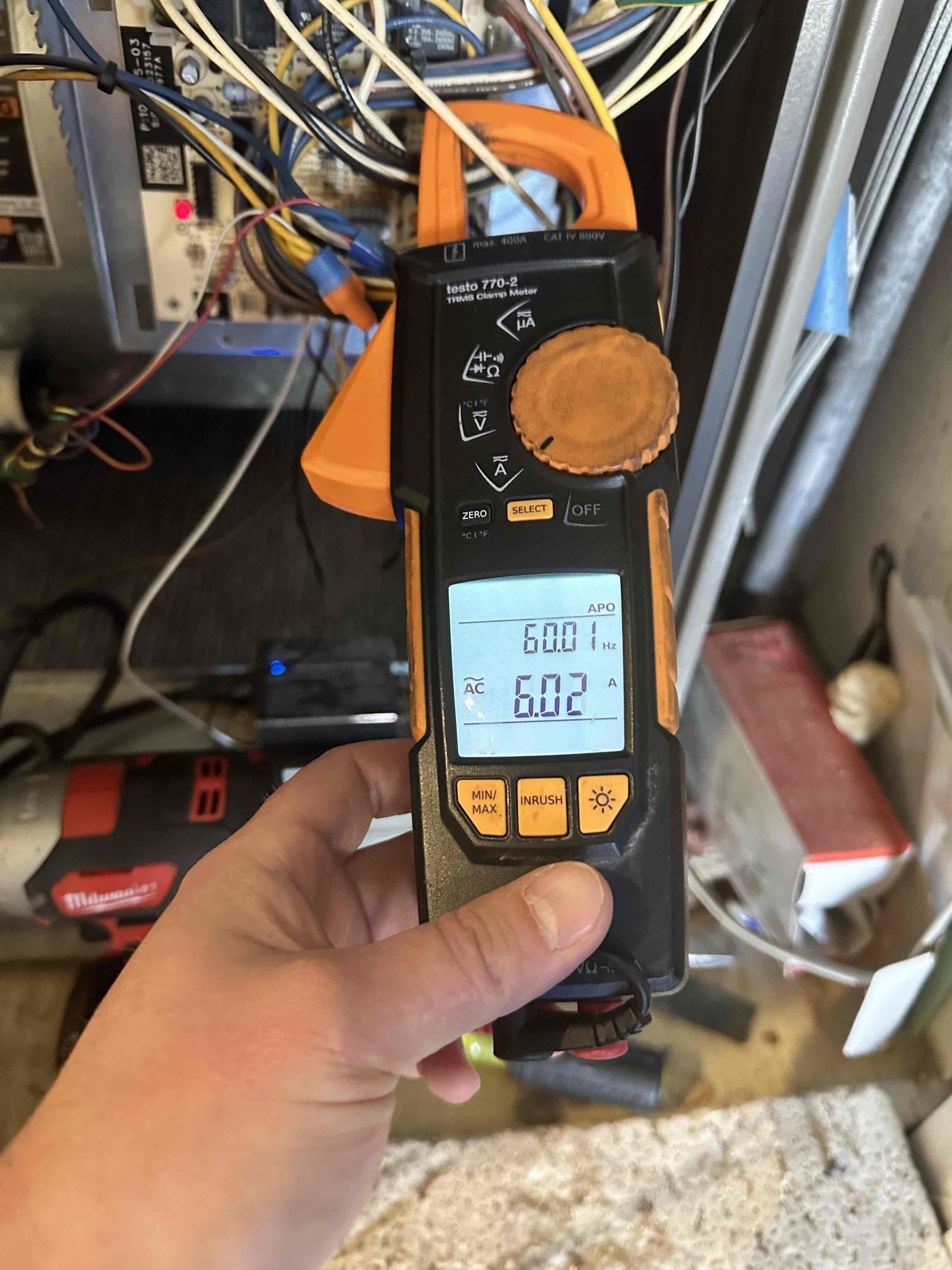 Unit is a 2017 gas system. It is not communicating or zoned. 

Blower wheel in need of cleaning. Dirty blower wheels add stress to the motor itself resulting in premature failure.

The u/v light had been removed from the system. Customer has a replacement bulb. The bulb was installed in the incorrect location and without a dedicated transformer. This price is the put it on a dedicated transformer in the same location in which it was previously located. 

The contactor has heavy burning present in the contacts. It is advised to have it replaced. 

The compressor is start at 75% of its allotted amperage load. It is advised to install a start assist to limit stress on the compressor. The damage to the internals of the compressor are irreversible. 

I relocated the u/v to above the evaporator coil, and wired in a transformer for the power. 

I installed a hard start kit to lower the starting amperage. 

The humidifier is not operational due to the water being shut off. The fitting leaks wh