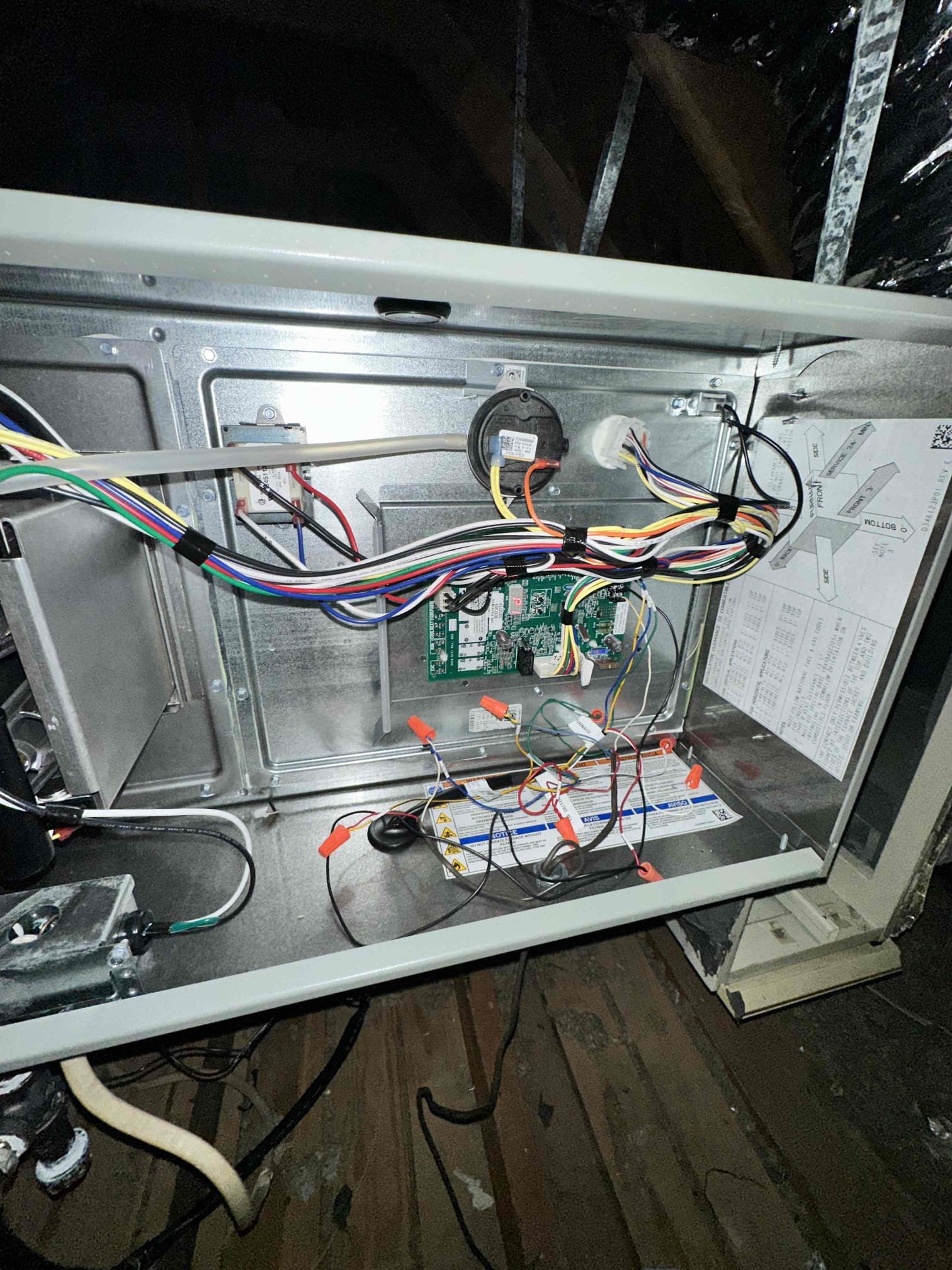 I performed 2 heating maintenances on gas systems. The downstairs unit is a 2017 furnace - 2023 coil/condenser. The upstairs is completely 2024. I checked amps, capacitors, filters, electrical, cleanliness, and safeties. The systems are performing as intended with minimal concern. I spoke with the homeowner and advised that drain treatment would be a great idea due to past history of the equipment. The downstairs blower wheel is reasonably dirty. To reduce the chance of damage occurring, it is advised to clean the blower wheel. Customer declined options at the time of service. 