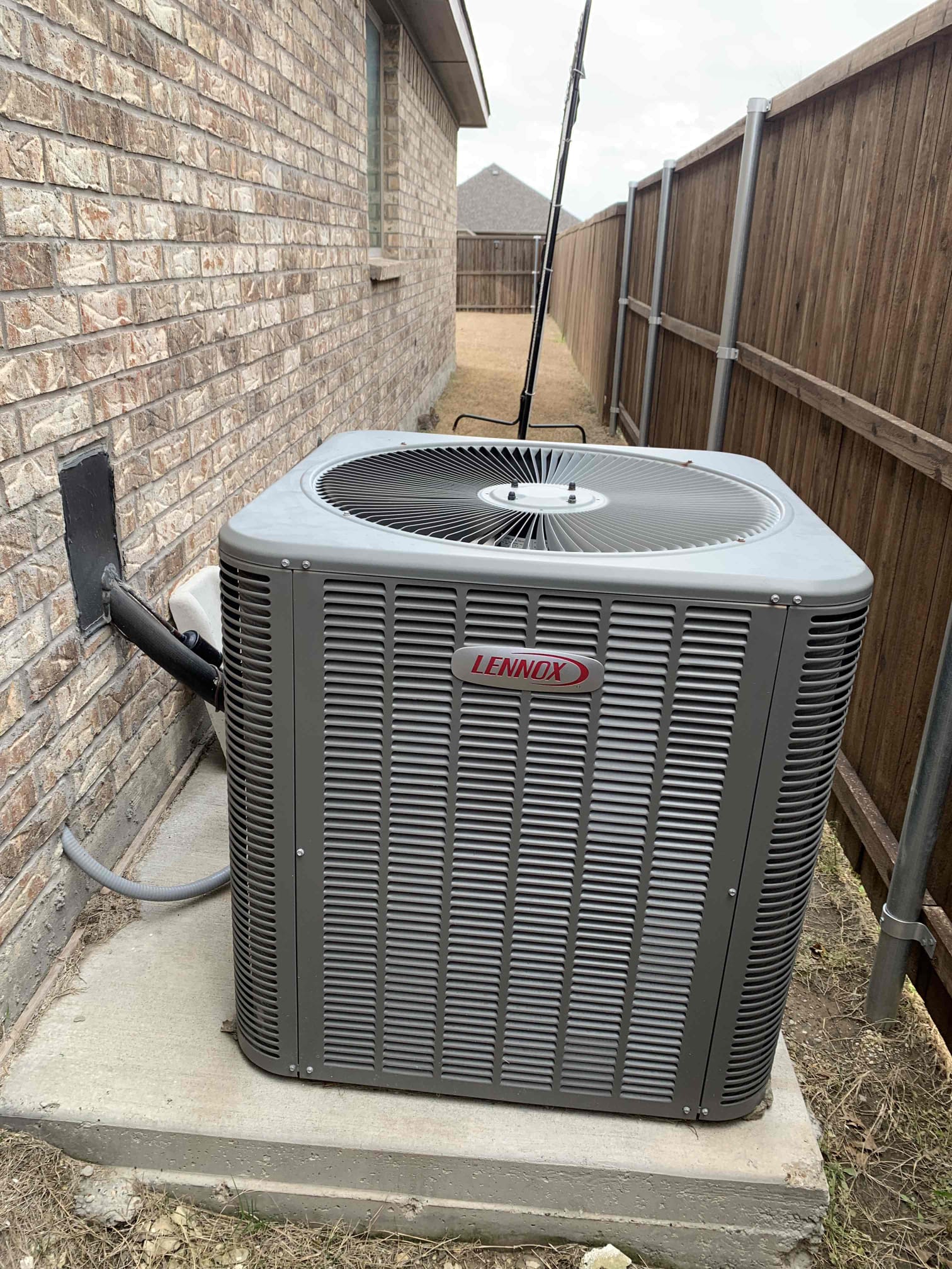 Melissa, TX - Performed single system maintenance on a 2022 gas unit. I tested all electrical components on the inside unit. All tested within manufacturer specifications. I did not change the filter today as it had recently been changed. 20x25x1. Temperature across the coil was 77 return and 57 supply. I treated the drain line with total c. I proceeded to the outside unit where I tested all the electrical components on the outside unit. All components tested within manufacturer specifications. I did find the unit to be over amping on start up at over 100 amps. Manufacturer rating is for 94 amps. I also noticed the system didn’t have surge protection. I rinsed the unit with water. Unit was cooling upon departure. 