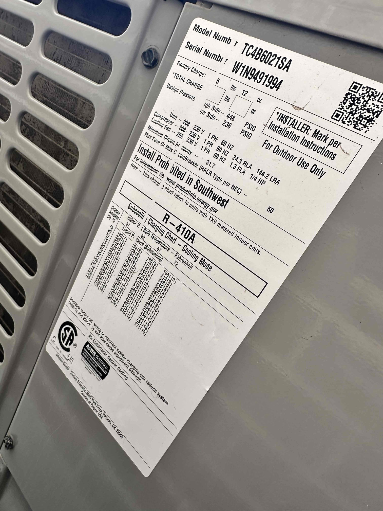 Frisco, TX - Upon arrival, I discovered the outdoor not coming on. I gauged up and found the system completely empty of R22. I spoke with the client about my findings and they approved having our comfort specialist coming out on 3/7/2026 between 10am-12pm. 