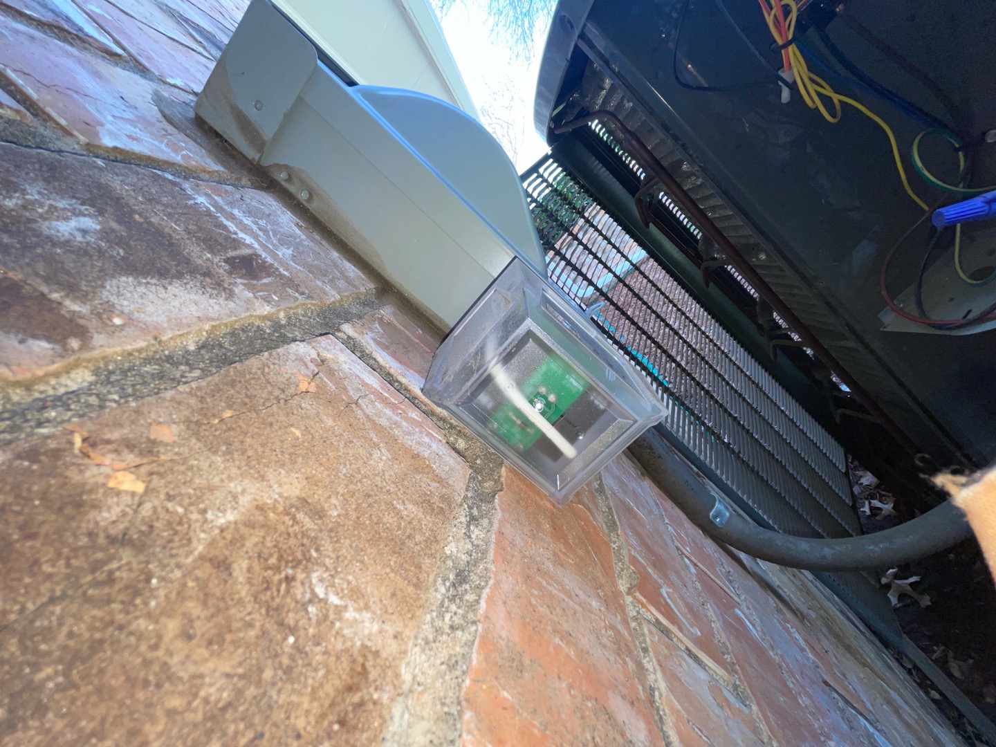 Sherman, TX - 1. Rinsed condenser with water to promote heat exchange and reduce stress on system
2. Visually inspected condenser coil for debris/ dirty.
3. Inspected condenser fan motor.
4. Inspected condenser fan blades.
5. Inspected/ cleaned wiring connections.
6. Tested compressor/ condenser fan motor capacitor.
7. Checked compressor amp draw.
8. Checked condenser fan motor amp draw.
9. Inspected / replaced return filter.
10. Inspected return plenum for debris/ dirty.
11. Inspected evaporator coil.
12. Inspected blower motor/ blower wheel.
13. Checked blower amp draw.
14. Measured temperature differential from supply to return. 20 degrees measured.
15. Inspected drain lines and treated to prevent blockages

Noticed drain line was draining but not very quickly. Advised customer I could attempt to clear the drain line with addition of a blowout valve as I could not clear it as it was tied to the hot water heater in the return.    After installation, I was then able to easily clear the line with my