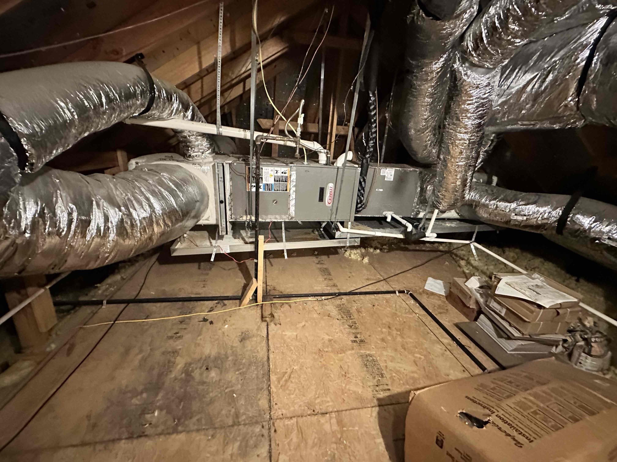 Frisco, TX - I investigated the customer’s concerns about the airflow to the bedroom. The duct run is long and placed at the front of the plenum. There are not dampers in the system. This is causing the air to bypass the duct. Customer wants to relocate the supply vent that is above the shower to above the door. To address the humidity of the bathroom, I suggested running the humidity fan for approximately 20 to 30 mins after a shower with the bathroom door shut. Additionally, upgrading the thermostats to one that offers dehumidification. Customer brought up wanting options for water safety switches. I provided options to the customer during the visit. He asked for me to email the options. 