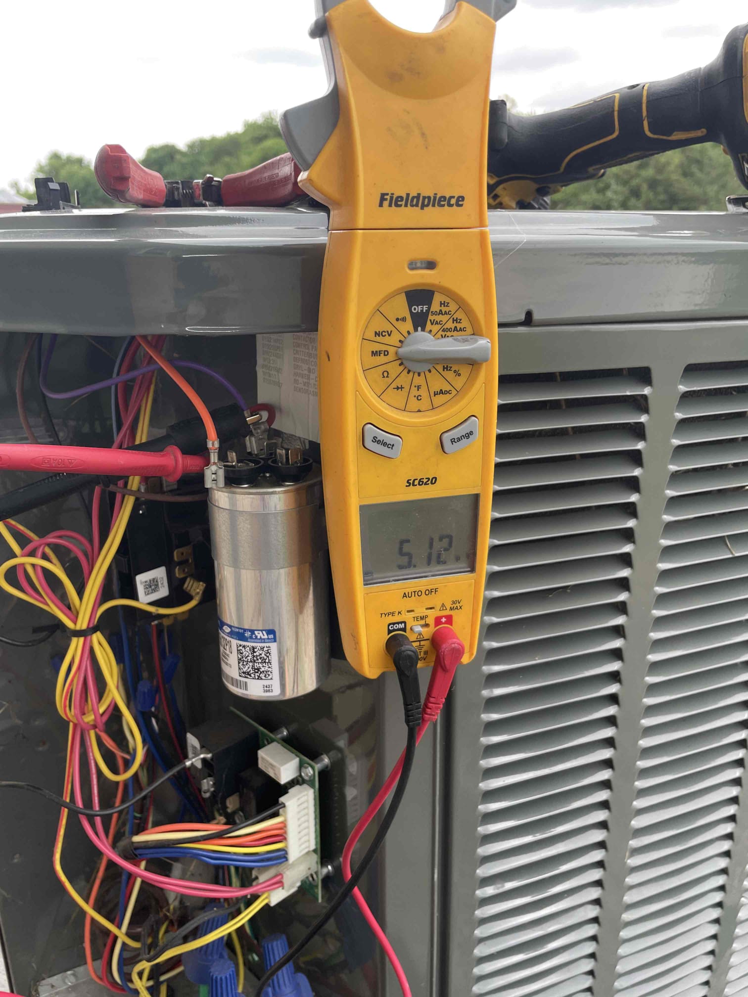 Anna, TX - 1. Visually inspected condenser coil for leaks and abnormalities.
2. Inspected condenser fan motor, blades and bearings.
3. Inspected, cleaned, and, tightened wiring connections.
4. Measured capacitance of  compressor/fan motor capacitor.
5. Inspected and measured resistance of contactor
6. Measured compressor current draw.
7. Measured condenser fan motor amp draw.
8. Inspected and replaced return filter.
9. Inspected return plenum for dust or debris.
10. Inspected evaporator coil for cleanliness and oxidation.
11. Inspected blower motor/ blower wheel for dust and debris
12. Measured blower motor current draw.
13. Measured temperature differential from supply to return. 20 degrees measured.
14. Tested drain lines for proper drainage and treated to prevent blockages.
15. Rinsed condenser with water to promote heat exchange and reduce stress on system by removing dust and debris.

Found rat chew hole on connection between coil and filter box. Sealed with mastic and notified homeowner. Fo