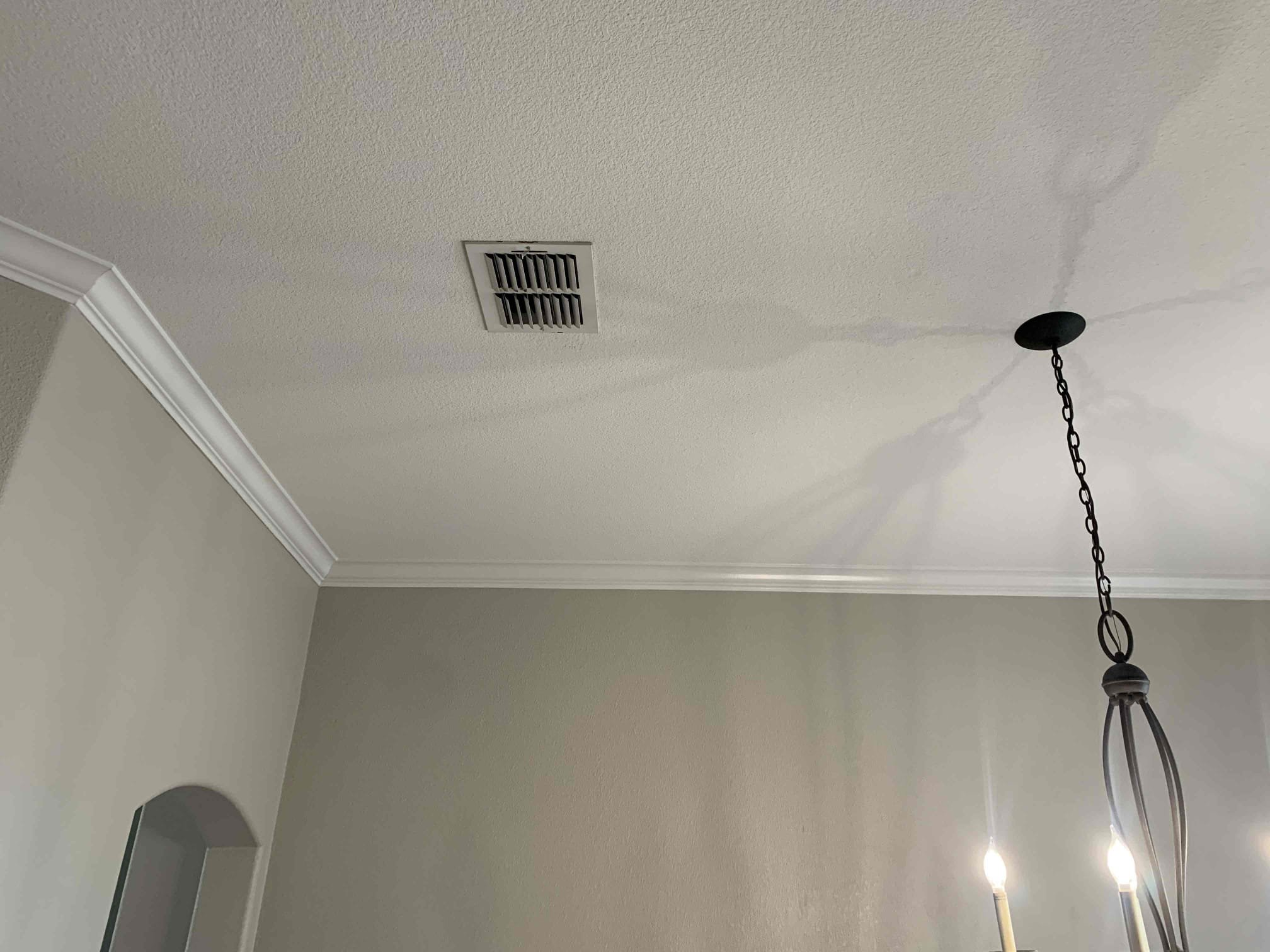 Anna, TX - Client called in to provide estimate to have a return grill added to their dining room that is being converted into the office, after thoroughly evaluating the best options to add the return. I provided estimate to have a 10” return cut in the office. Client wants to speak to her husband about it before making any decisions.
