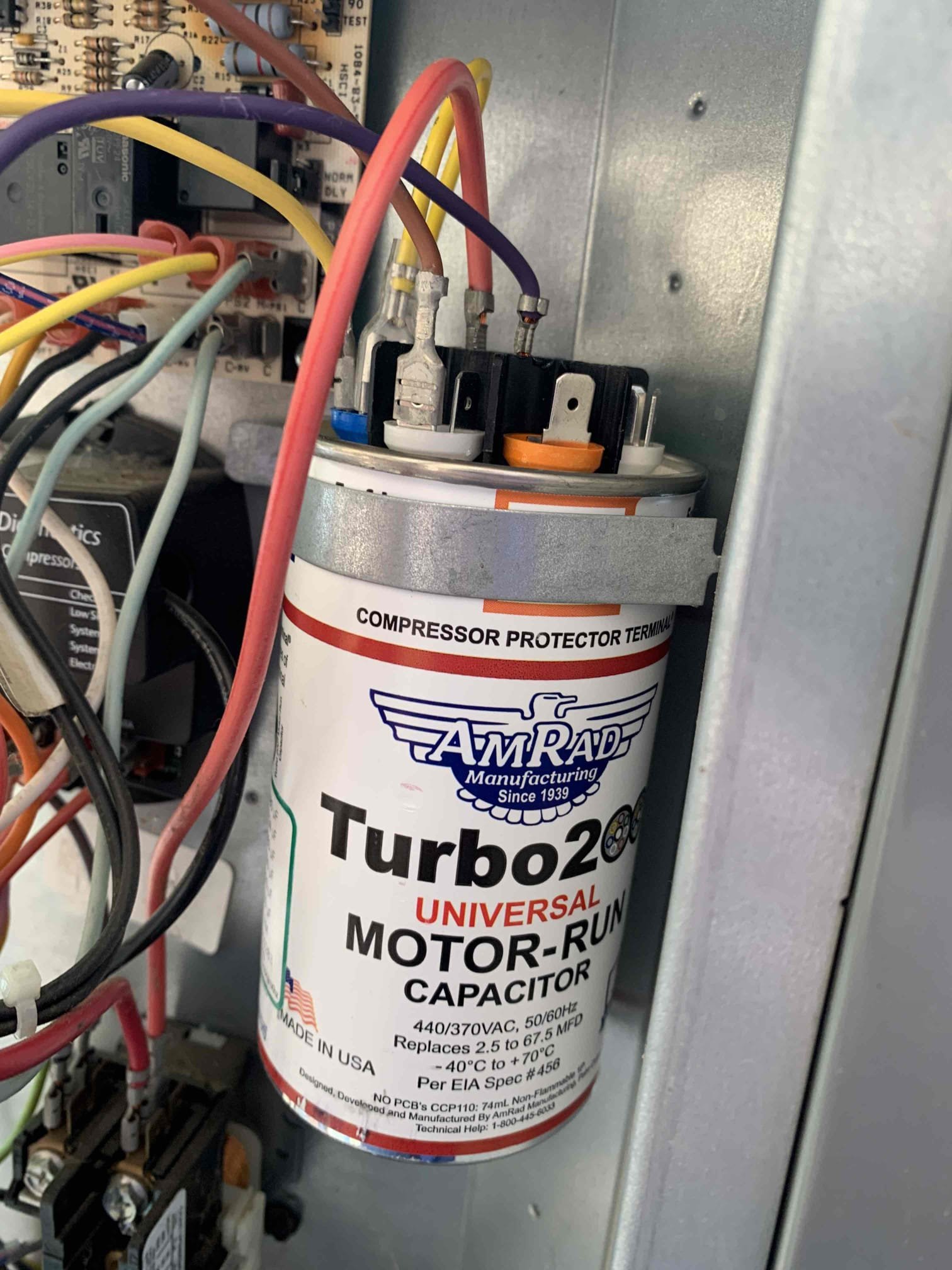 Allen, TX - Upon arrival system was not working. I proceeded to the attic where I found a blown 3 amp fuse. I replaced the fuse and removed the metal covering from the housing of the air handler board. The fuse didn’t blow and unit continued to work normally after removing the metal off the wires. I repaired wires also. 

Preformed cooling maintenance on the system. The unit could benefit from having a deep cleaning done on all the major components in the attic. There is dust build up on each component and the drain lines aren’t draining well, all electrical tested within manufacturer specifications after repair, I replaced filter for the client. 20x25x4. On the outside unit all electrical tested within manufacturer specifications. Except for the capacitor it was reading 30/45. It is failing. But is still operating the unit. I rinsed the outside unit with water. Unit was cooling upon departure.
Found blown fuse upon arrival. Found that the metal door covering the board on the air handler on the bl