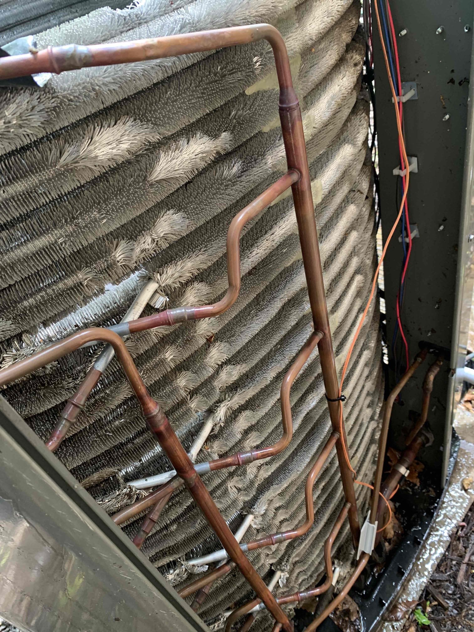 McKinney, TX - Upon completion of my thorough evaluation I found that the outdoor coil could benefit from having a deep cleaning done on it. By having it cleaned you can help the unit run at its peak performance and efficiency. Temperature sensor was the wrong sensor will have to come back.