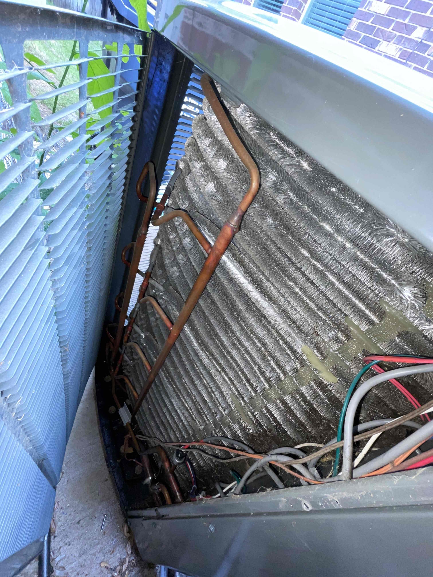 McKinney, TX - 1. Visually inspected condenser coil for leaks and abnormalities.
2. Inspected condenser fan motor, blades and bearings.
3. Inspected, cleaned, and, tightened wiring connections.
4. Measured capacitance of  compressor/fan motor capacitor.
5. Inspected and measured resistance of contactor
6. Measured compressor current draw.
7. Measured condenser fan motor amp draw.
8. Inspected and replaced return filter.
9. Inspected return plenum for dust or debris.
10. Inspected evaporator coil for cleanliness and oxidation.
11. Inspected blower motor/ blower wheel for dust and debris
12. Measured blower motor current draw.
13. Measured temperature differential from supply to return. 20 degrees measured.
14. Tested drain lines for proper drainage and treated to prevent blockages.
15. Rinsed condenser with water to promote heat exchange and reduce stress on system by removing dust and debris.

Found large amount of dust and debris in the return Plenum and ducts. I advised duct cleaning to remove dust