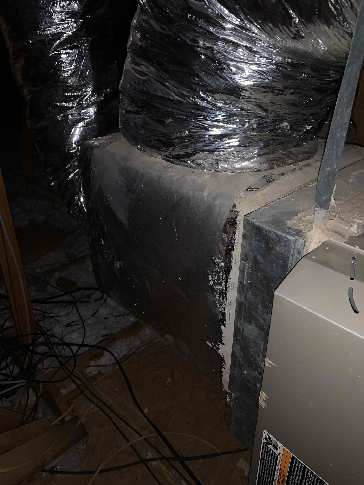 Melissa, TX - Completed thorough duct cleaning estimate, i found that both system can benefit from having a full system cleaning done on them. The duct work on each system has dust build up along with the other major components such as the blower wheels and evaporator coils. Both drain lines will be cleared with the full system cleanings as well. Having the systems major components cleaned regularly can help with energy bills and performance of the system. I did find on the west side unit in the attic. That the blower motor is leaking oil and can possibly fail in the future if not changed out.