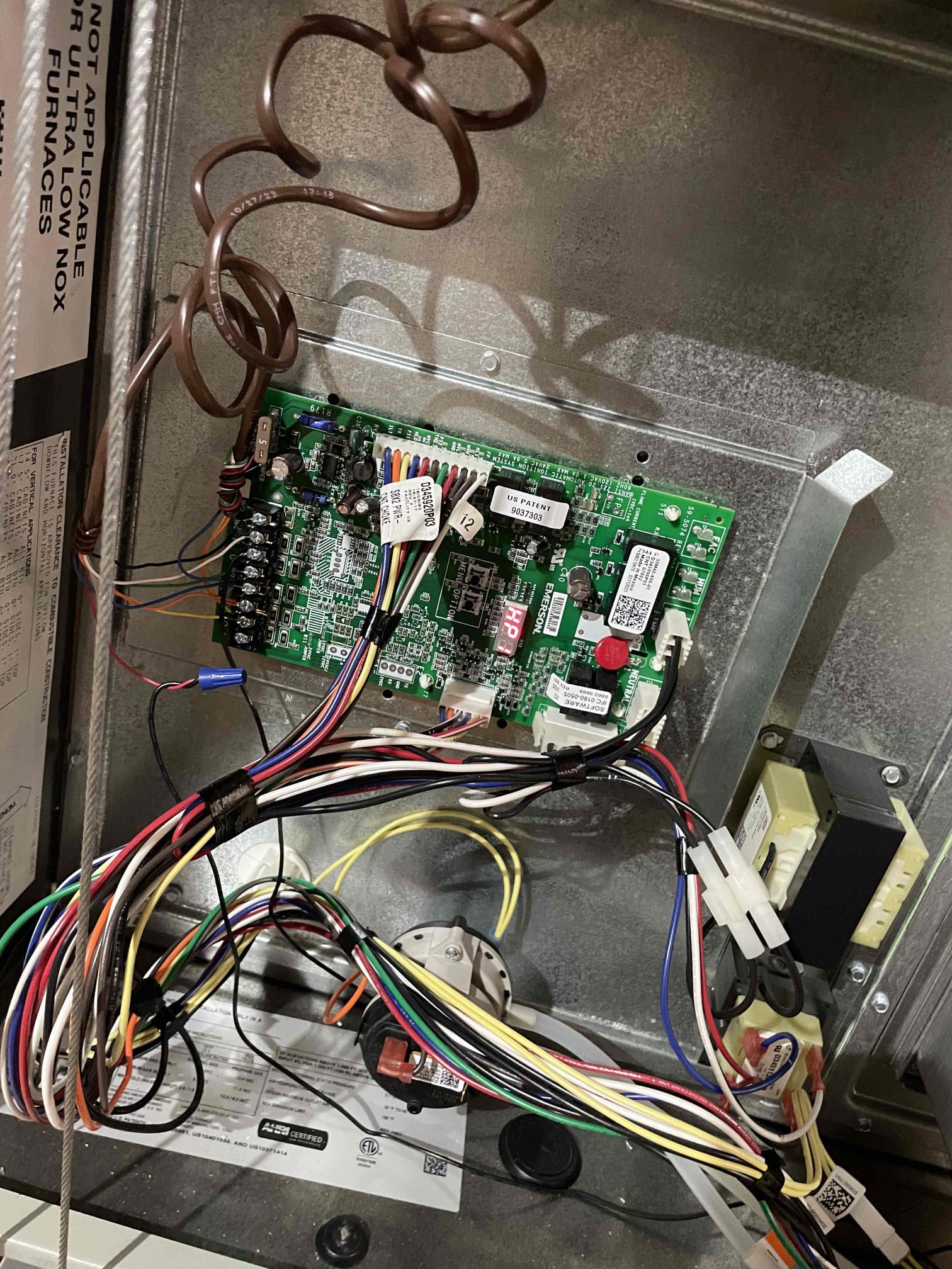 Allen, TX - 1. Visually inspected condenser coil for leaks and abnormalities.
2. Inspected condenser fan motor, blades and bearings.
3. Inspected, cleaned, and, tightened wiring connections.
4. Measured capacitance of  compressor/fan motor capacitor.
5. Inspected and measured resistance of contactor
6. Measured compressor current draw.
7. Measured condenser fan motor amp draw.
8. Inspected and replaced return filter.
9. Inspected return plenum for dust or debris.
10. Inspected evaporator coil for cleanliness and oxidation.
11. Inspected blower motor/ blower wheel for dust and debris
12. Measured blower motor current draw.
13. Measured temperature differential from supply to return. 20 degrees measured.
14. Tested drain lines for proper drainage and treated to prevent blockages.
15. Rinsed condenser with water to promote heat exchange and reduce stress on system by removing dust and debris.

Upstairs amana condenser is covered in bushes. This can cause the coils to become dirty faster and puts stre