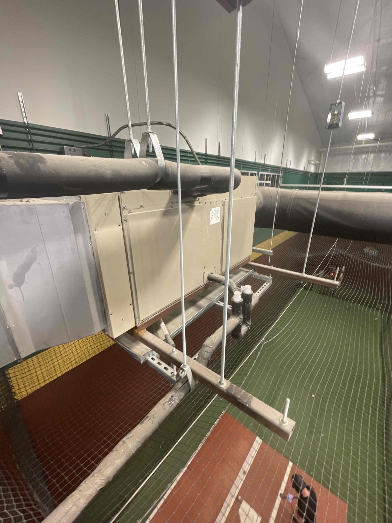 Melissa, TX - Performed filter change on ahu-32b with scissor lift