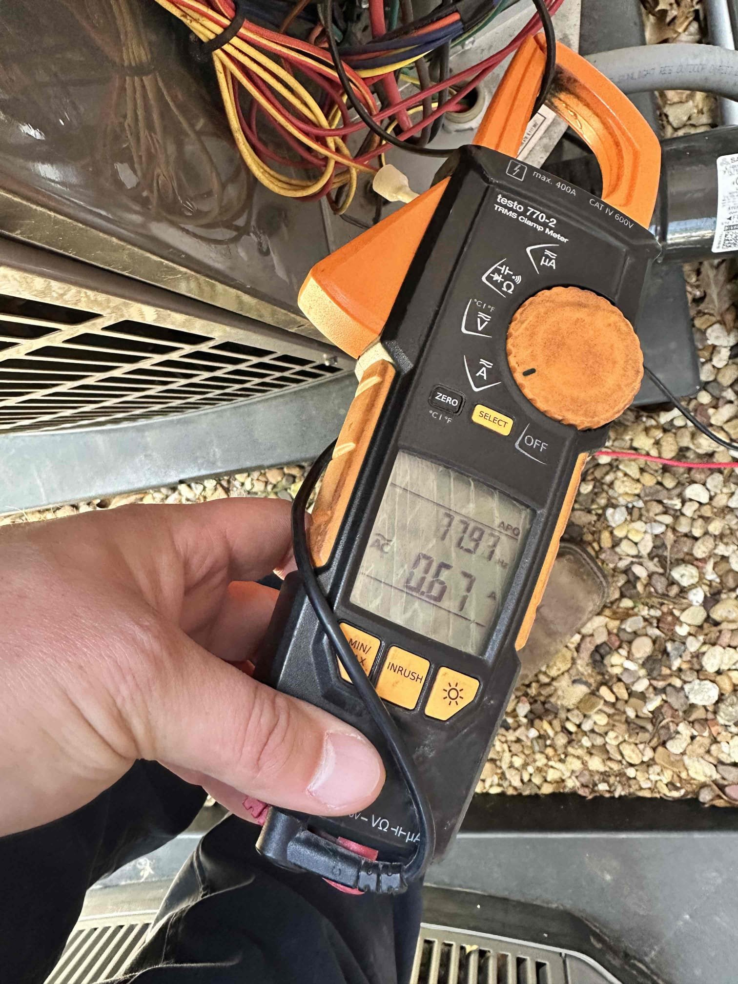 Melissa, TX - I performed a 2 system cooling maintenance on  2021 and 2020 equipment. I checked amps, capacitors, filters, electrical, drains, cleanliness, and safeties. The systems are cooling well. I offered to install surge protection for the outdoor equipment to hopefully preserve them from potential surge damage. I offered to upgrade the unit’s filtration system to help keep the air healthier and the indoor equipment cleaner. During my thorough evaluation, I observed 2 issues. These issues are the capacitor for the blower of the upstairs unit, and the capacitor for the downstairs outdoor unit. Both of these are used to start the major electrical components and will not operate if these fail. I provided options to do these listed items during the time of service.