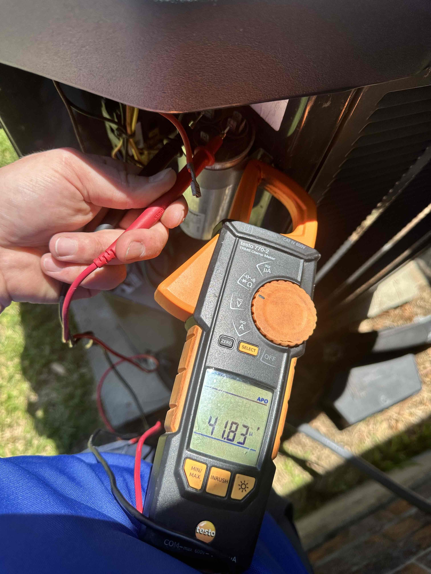 Sherman, TX - Performed a 2 system cooling maintenance. I checked amps, capacitors, filters, electrical, cleanliness, and drains. During my thorough evaluation, I discovered a couple of things that needs to be addressed. Both outdoor units need a chemical bath to ensure proper cleanliness/performance. The unit that services the master bedroom needs a capacitor due to it failing testing during the visit. Customer would like to wait on proceeding with repairs at this time.