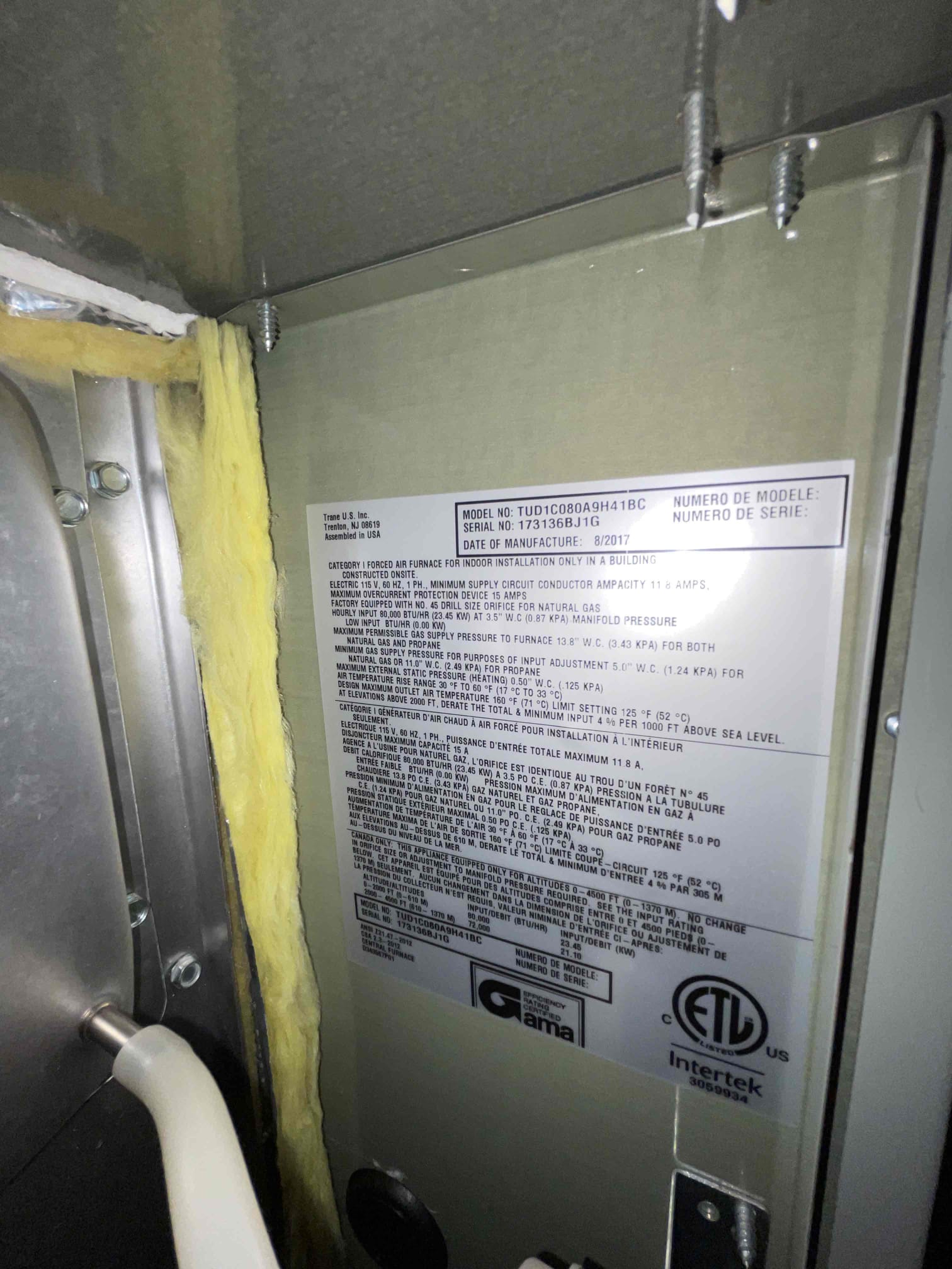 Anna, TX - 1.  Visually inspected condenser coil for leaks and abnormalities.
2. Inspected condenser fan motor, blades and bearings.
3. Inspected, cleaned, and, tightened wiring connections.
4. Measured capacitance of  compressor/fan motor capacitor.
5. Inspected and measured resistance of contactor
6. Measured compressor current draw.
7. Measured condenser fan motor amp draw.
8. Inspected and replaced return filter.
9. Inspected return plenum for dust or debris.
10. Inspected evaporator coil for cleanliness and oxidation.
11. Inspected blower motor/ blower wheel for dust and debris
12. Measured blower motor current draw.
13. Measured temperature differential from supply to return. 20 degrees measured.
14. Tested drain lines for proper drainage and treated to prevent blockages.
15. Rinsed condenser with water to promote heat exchange and reduce stress on system by removing dust and debris.

Found high start amps on outdoor condenser. High start amps indicates that the unit is struggling to start 