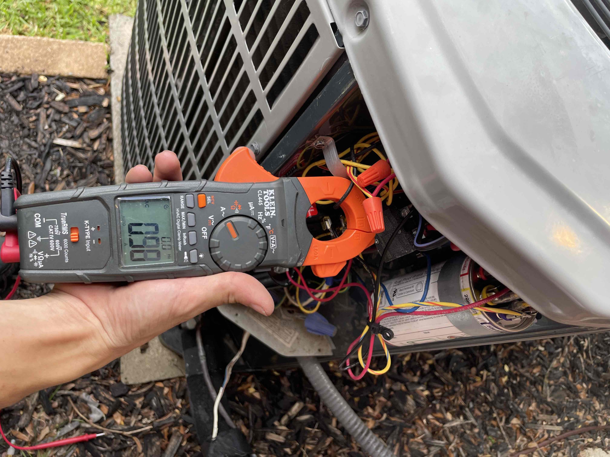 McKinney, TX - 1.  Visually inspected condenser coil for leaks and abnormalities.
2. Inspected condenser fan motor, blades and bearings.
3. Inspected, cleaned, and, tightened wiring connections.
4. Measured capacitance of  compressor/fan motor capacitor.
5. Inspected and measured resistance of contactor
6. Measured compressor current draw.
7. Measured condenser fan motor amp draw.
8. Inspected and replaced return filter.
9. Inspected return plenum for dust or debris.
10. Inspected evaporator coil for cleanliness and oxidation.
11. Inspected blower motor/ blower wheel for dust and debris
12. Measured blower motor current draw.
13. Measured temperature differential from supply to return. 20 degrees measured.
14. Tested drain lines for proper drainage and treated to prevent blockages.
15. Rinsed condenser with water to promote heat exchange and reduce stress on system by removing dust and debris.

No filters provided today. Advised homeowner to replace filters. Filter sizes are aprilaire 210 & 410.

Obs