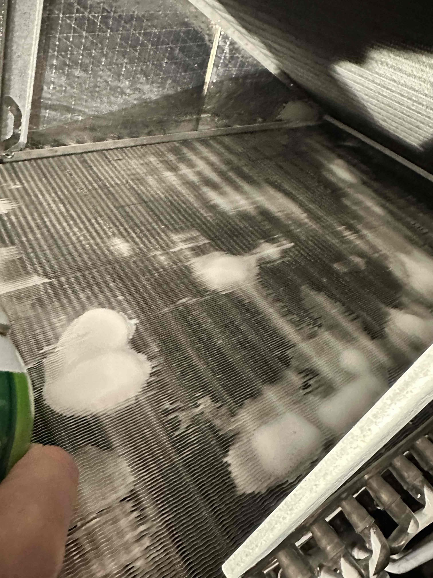 Sherman, TX - The system does not appear to be cooling efficiently. I advise that a thorough cleaning of the evaporator coil and condenser coil be performed. This will allow for optimum temperature transfer across the coils.

5/20/26 - I returned and performed cleanings of the downstairs evaporator coil and condensing coil. The original supply temperature was 54 and only had a 16 degree temperature split. After cleaning was performed, the supply temperature went to 48.9. This is now a 21.1 degree temperature drop. System is now cooling more efficiently.   