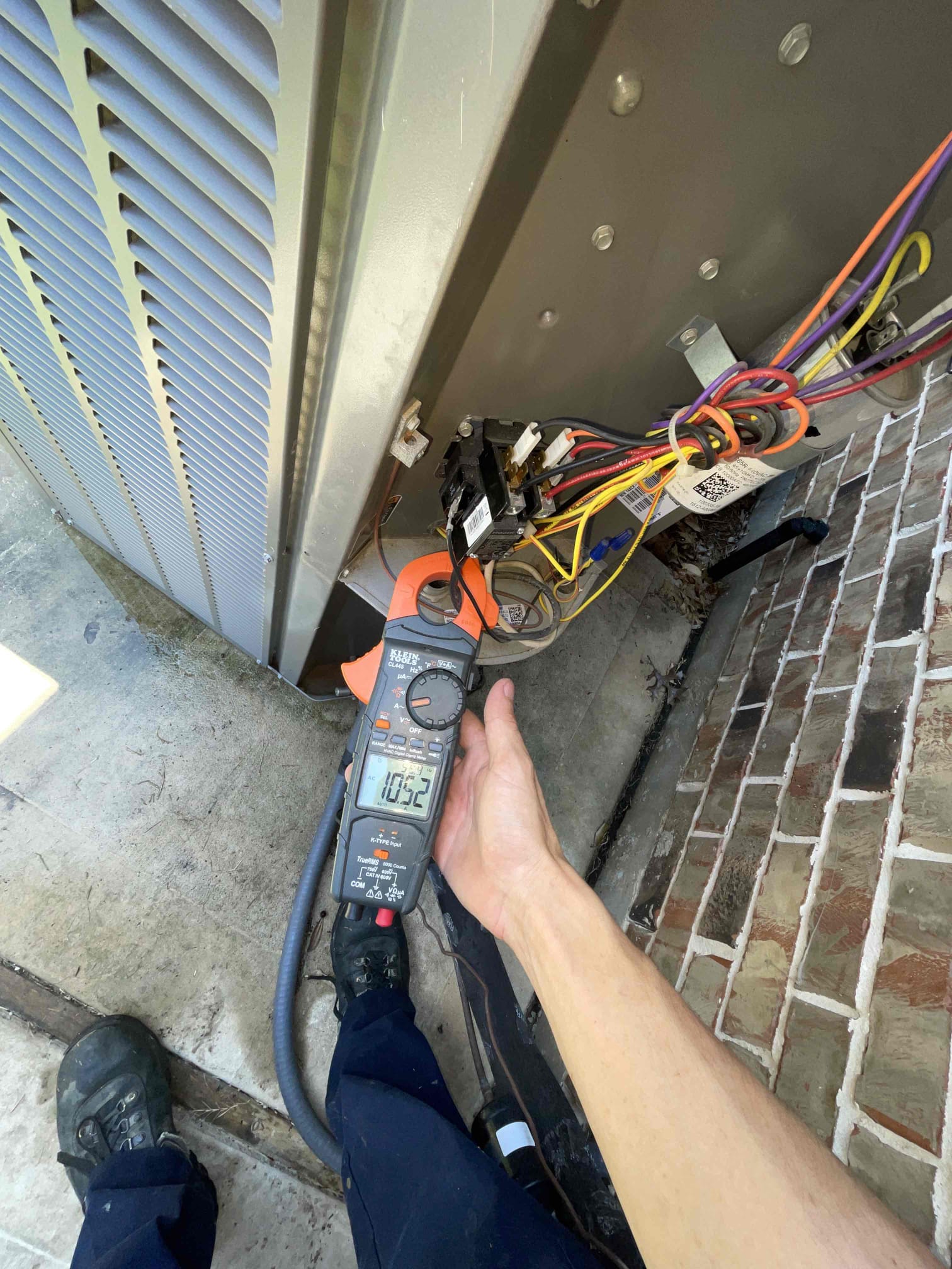 Anna, TX - Perform cooling maintenance on zoned 2017 Lennox furnace
1. Visually inspected condenser coil for leaks and abnormalities.
2. Inspected condenser fan motor, blades and bearings.
3. Inspected, cleaned, and, tightened wiring connections.
4. Measured capacitance of  compressor/fan motor capacitor.
5. Inspected and measured resistance of contactor
6. Measured compressor current draw.
7. Measured condenser fan motor amp draw.
8. Inspected and replaced return filter.
9. Inspected return plenum for dust or debris.
10. Inspected evaporator coil for cleanliness and oxidation.
11. Inspected blower motor/ blower wheel for dust and debris
12. Measured blower motor current draw.
13. Measured temperature differential from supply to return. 20 degrees measured.
14. Tested drain lines for proper drainage and treated to prevent blockages.
15. Rinsed condenser with water to promote heat exchange and reduce stress on system by removing dust and debris.

Capacitor was testing low on the fan side 9.17/10. 