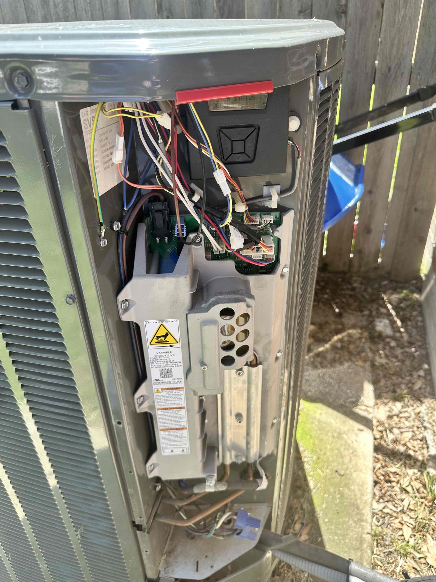 McKinney, TX - I performed a single cooling maintenance on a 2020 dual fuel system. This system was brought into service in 2021. It is zoned and communicating. I checked amps, filter, electrical, cleanliness, and safeties. Due to the equipments past history, I advise adding a surge protector in the attic to prevent damage. I revisited the return cut in with the customer, and I offered to clean their filter. 