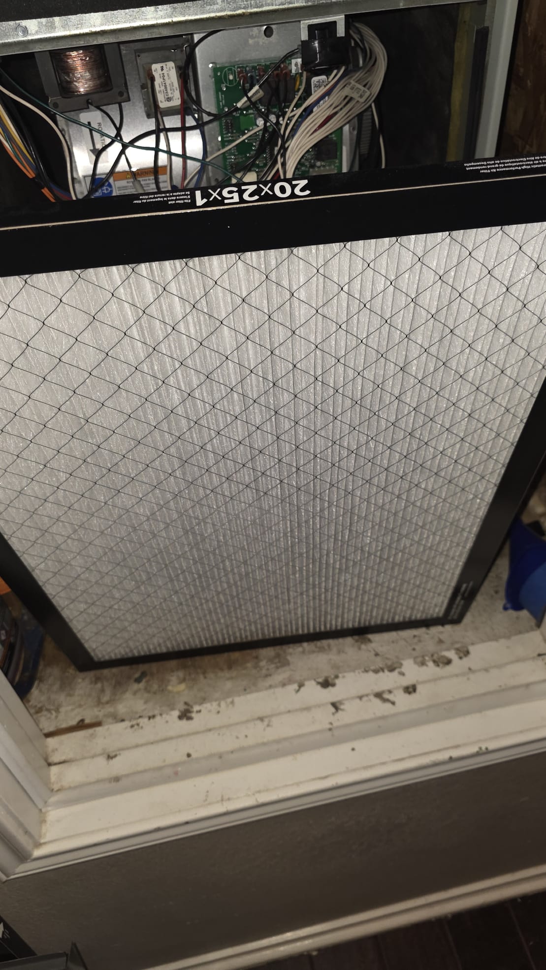 Allen, TX - Preformed single system maintenance on a 2020 gas trane system. I tested all electrical components on the inside unit. All tested within manufacturer specifications. I tested and flushed drain lines with water and total c at today's visit. I changed the filter for the client 20x25x1. Client has the capability to change to a 20x25 x4. Provided estimates to have that upgraded to the aprilaire 210. I tested all electrical components on the outside unit and all tested within manufacturer specifications. I rinsed the outdoor unit with water at today's visit. I noticed neither inside or outside units have surge protectors. Unit is cooling upon departure. 