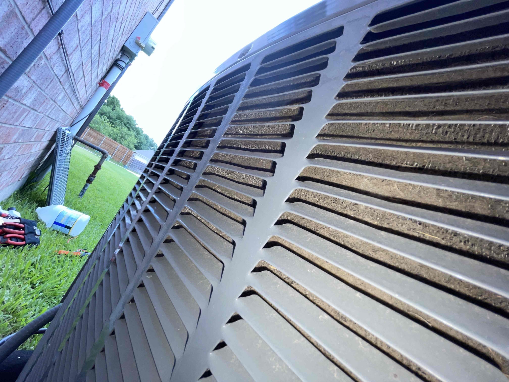 1. Visually inspected condenser coil for leaks and abnormalities.
2. Inspected condenser fan motor, blades and bearings.
3. Inspected, cleaned, and, tightened wiring connections.
4. Measured capacitance of  compressor/fan motor capacitor.
5. Inspected and measured resistance of contactor
6. Measured compressor current draw.
7. Measured condenser fan motor amp draw.
8. Inspected and replaced return filter.
9. Inspected return plenum for dust or debris.
10. Inspected evaporator coil for cleanliness and oxidation.
11. Inspected blower motor/ blower wheel for dust and debris
12. Measured blower motor current draw.
13. Measured temperature differential from supply to return. 20 degrees measured.
14. Tested drain lines for proper drainage and treated to prevent blockages.
15. Rinsed condenser with water to promote heat exchange and reduce stress on system by removing dust and debris.

Both contactors on outdoor unit are testing with high ohms, but with very little putting or burning of conta
