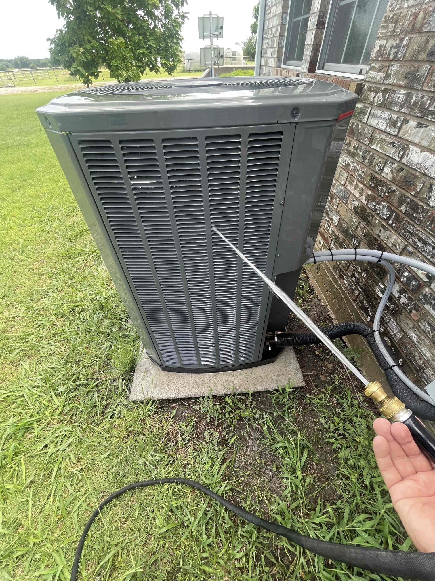 Van Alstyne, TX - Completed 1 system cooling tune up. Checked all critical components. Tested motor amp draws, capacitors, contactors and filter. Customer will need to order new filter, none on hand to change today. Washed outside coils. I recommended a hard start kit for condenser and discussed changing out furnace. Will continue to keep furnace maintained and will review possible replacement when the time comes. Left unit running and set to 73. 