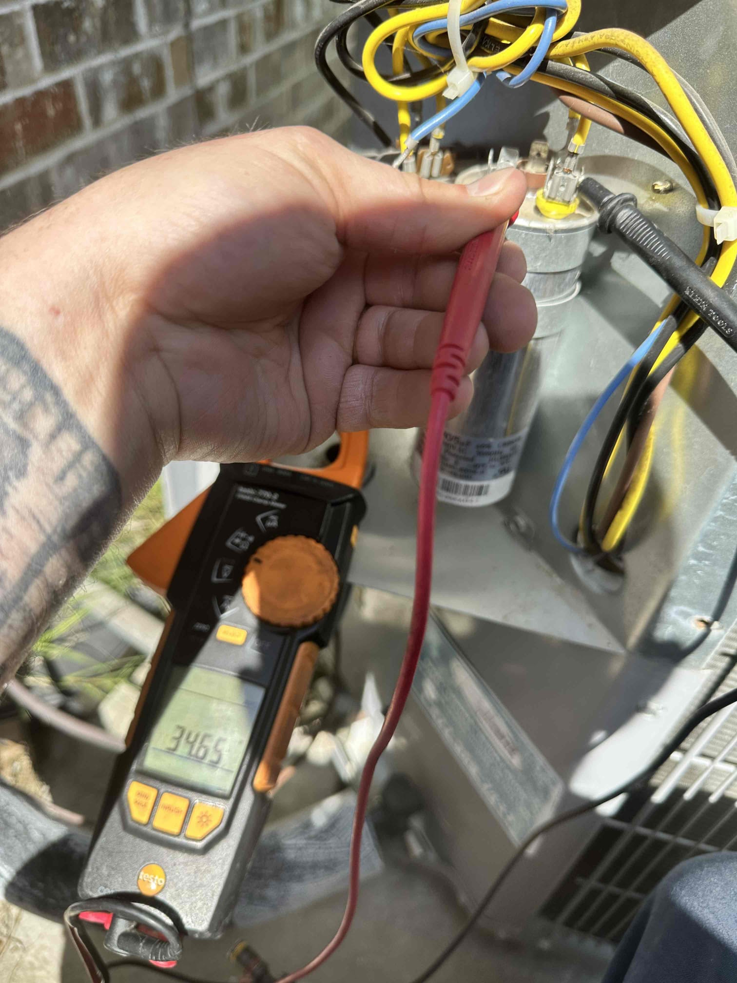 Melissa, TX - I performed a 2 system cooling maintenance on 2019 gas equipment. I checked amps, capacitors, filters, electrical, cleanliness, drains, and safeties. During my thorough evaluation, I advised that a chemical cleaning of the outdoor equipment would be beneficial and will improve the performance of the equipment. I discovered that the capacitor for the upstairs unit failed testing and will likely fail before he end of summer. I asked the customer to pay attention to the upstairs system because it is suspected to be leaking refrigerant. It is currently too early to confirm unless a leak search occurs. The systems are in warranty until 2029 and are cooling upon departure. 
5 year warranty 
