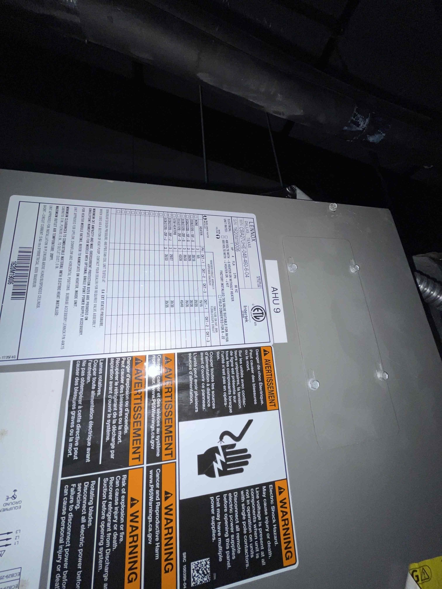 Melissa, TX - Found upstairs units sweating from return box to supply grill. Measured refrigerant pressures and found low side low 115 and high side high 350. This is consistent with an airflow restriction. Tested supply temp and measured 51 degrees. After checking over the entirety of the unit it was found that the fresh air damper was closed. Upon opening damper pressures returned to normal and sweating seemed to cease. Allowed unit to run for 30 minutes with changes and did not see any major sweating and supply temp is now 55. System cooling upon departure.