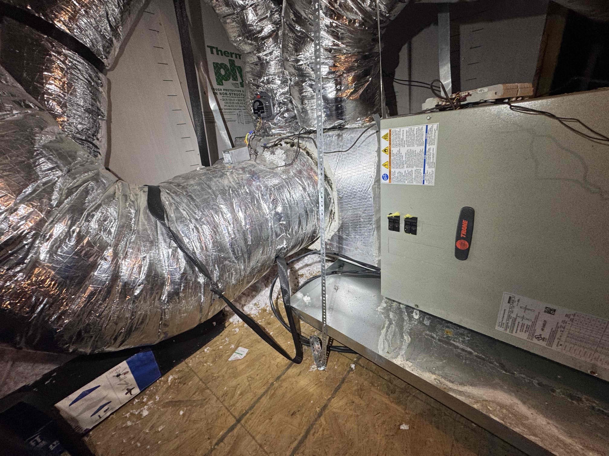 Melissa, TX - Completed 1 system cooling tune up. Checked all critical components. Tested motor amp draw, capacitor, contactor, replaced filter and washed outside coils. Found bio growth on exterior of supply plenum and ducts. Recommended full system cleaning, duct cleaning and plenum replacement. Customer will consider estimate and get back to us. 