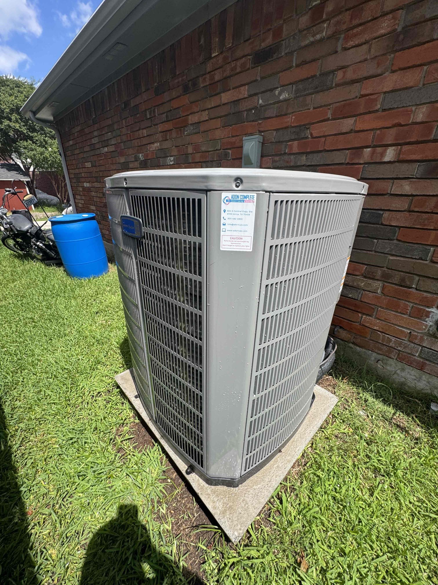 Allen, TX - Completed 1 system cooling tune up. Checked all critical components. Tested motor amp draw, capacitor, contactor, filter and washed outside coils.  Checked customer repair on distribution box, well done. Found no air leaks. Unit operating normally at this time. Discussed possible upgrade to duct work for better air flow. 