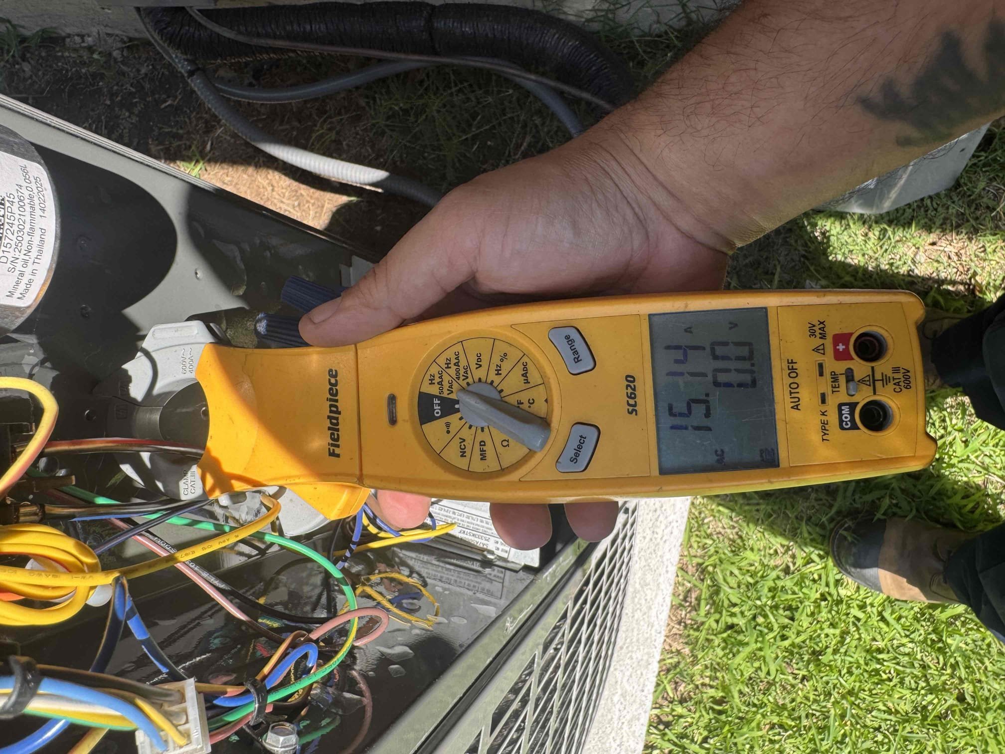 Allen, TX - Completed 1 system cooling tune up. Checked all critical components. Tested motor amp draw, capacitor, contactor, filter and washed outside coils.  Checked customer repair on distribution box, well done. Found no air leaks. Unit operating normally at this time. Discussed possible upgrade to duct work for better air flow. 