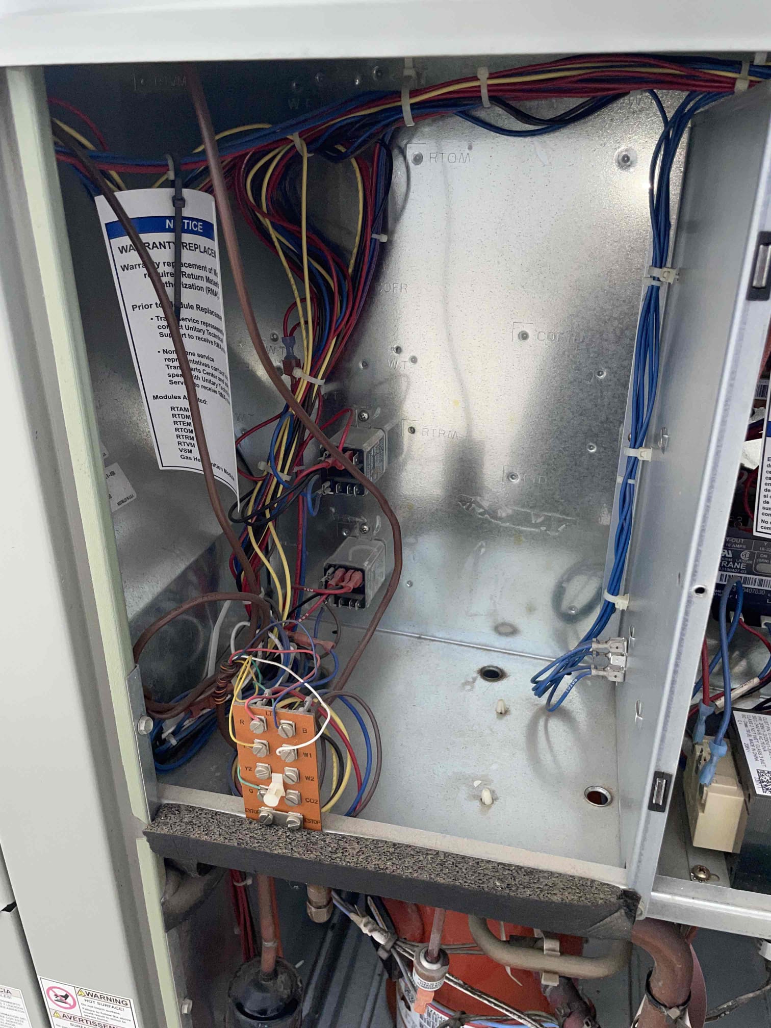 1. Visually inspected condenser coil for leaks and abnormalities.
2. Inspected condenser fan motor, blades and bearings.
3. Inspected, cleaned, and, tightened wiring connections.
4. Measured capacitance of  compressor/fan motor capacitor.
5. Inspected and measured resistance of contactor
6. Measured compressor current draw.
7. Measured condenser fan motor amp draw.
8. Inspected and replaced return filter.
9. Inspected return plenum for dust or debris.
10. Inspected evaporator coil for cleanliness and oxidation.
11. Inspected blower motor/ blower wheel for dust and debris
12. Measured blower motor current draw.
13. Measured temperature differential from supply to return. 20 degrees measured.
14. Tested drain lines for proper drainage and treated to prevent blockages.

Found unit 1 and 3 to have very dirty evaporator coils. This causes stress on the refrigerant cycle as the unit cannot exchange heat as efficiently. Advised chemical cleaning of evaporator coils in order to remove stuck on
