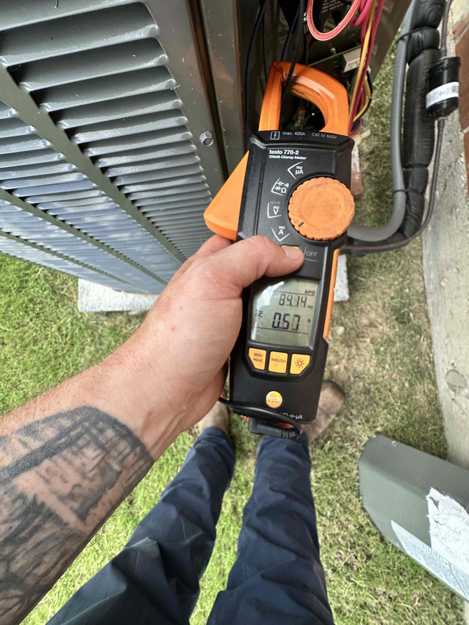 Van Alstyne, TX - I performed a 2 system cooling maintenance on heat pump equipment. The main unit is 2020 and the other is 2022. I discovered that there is a duct that is becoming kinked and needs to be hung up, the outdoor equipment does not have surge protection, and the reme halo bulb is burnt out. I presented options to address these concerns at the time of service. 