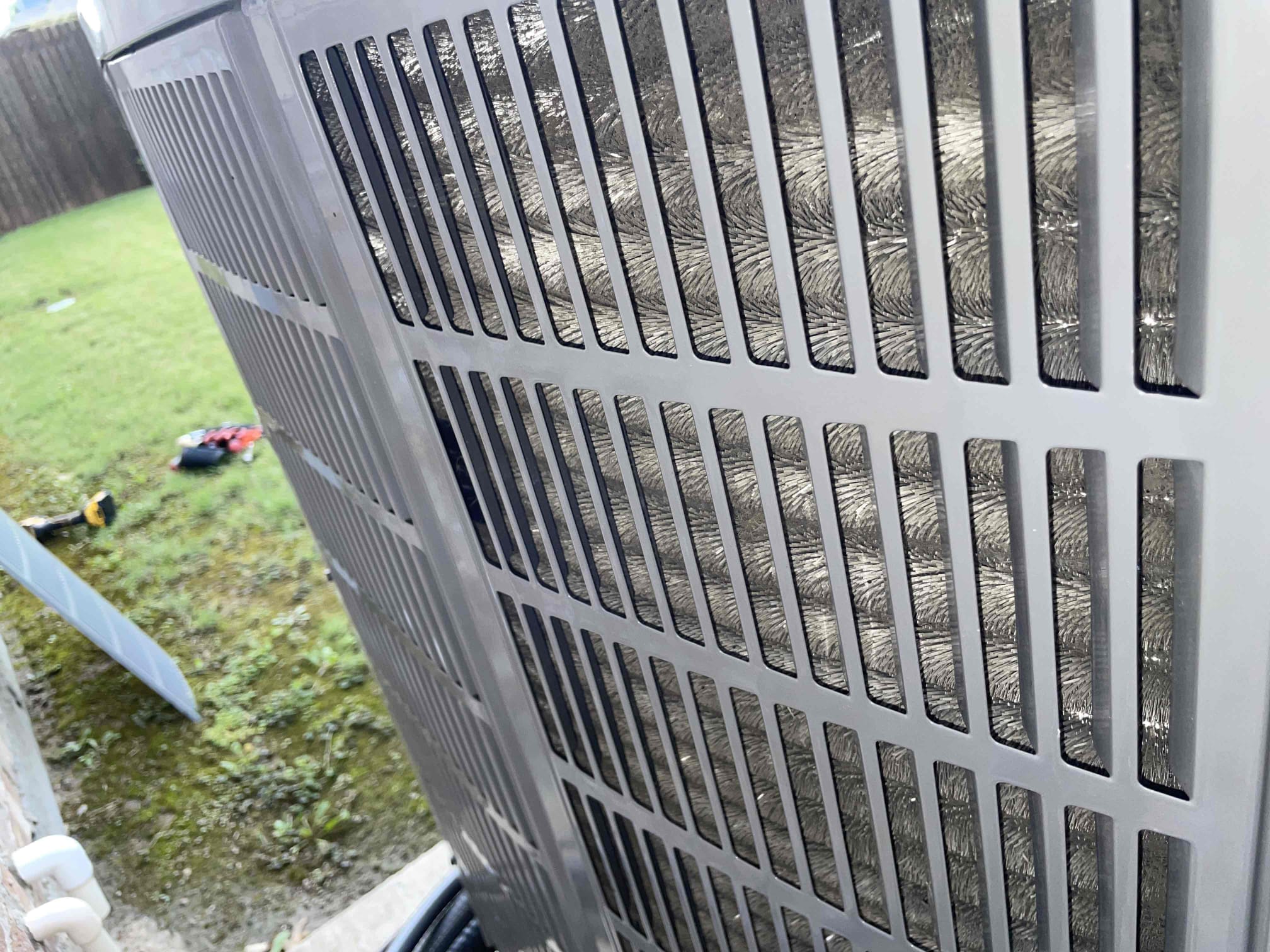Van Alstyne, TX - 1. Visually inspected condenser coil for leaks and abnormalities.
2. Inspected condenser fan motor, blades and bearings.
3. Inspected, cleaned, and, tightened wiring connections.
4. Measured capacitance of  compressor/fan motor capacitor.
5. Inspected and measured resistance of contactor
6. Measured compressor current draw.
7. Measured condenser fan motor amp draw.
8. Inspected and replaced return filter.
9. Inspected return plenum for dust or debris.
10. Inspected evaporator coil for cleanliness and oxidation.
11. Inspected blower motor/ blower wheel for dust and debris
12. Measured blower motor current draw.
13. Measured temperature differential from supply to return. 20 degrees measured.
14. Tested drain lines for proper drainage and treated to prevent blockages.
15. Rinsed condenser with water to promote heat exchange and reduce stress on system by removing dust and debris.

Found 1 inch filter installed in filter cabinet when it has the capability to take 4 inch filters. Advised r