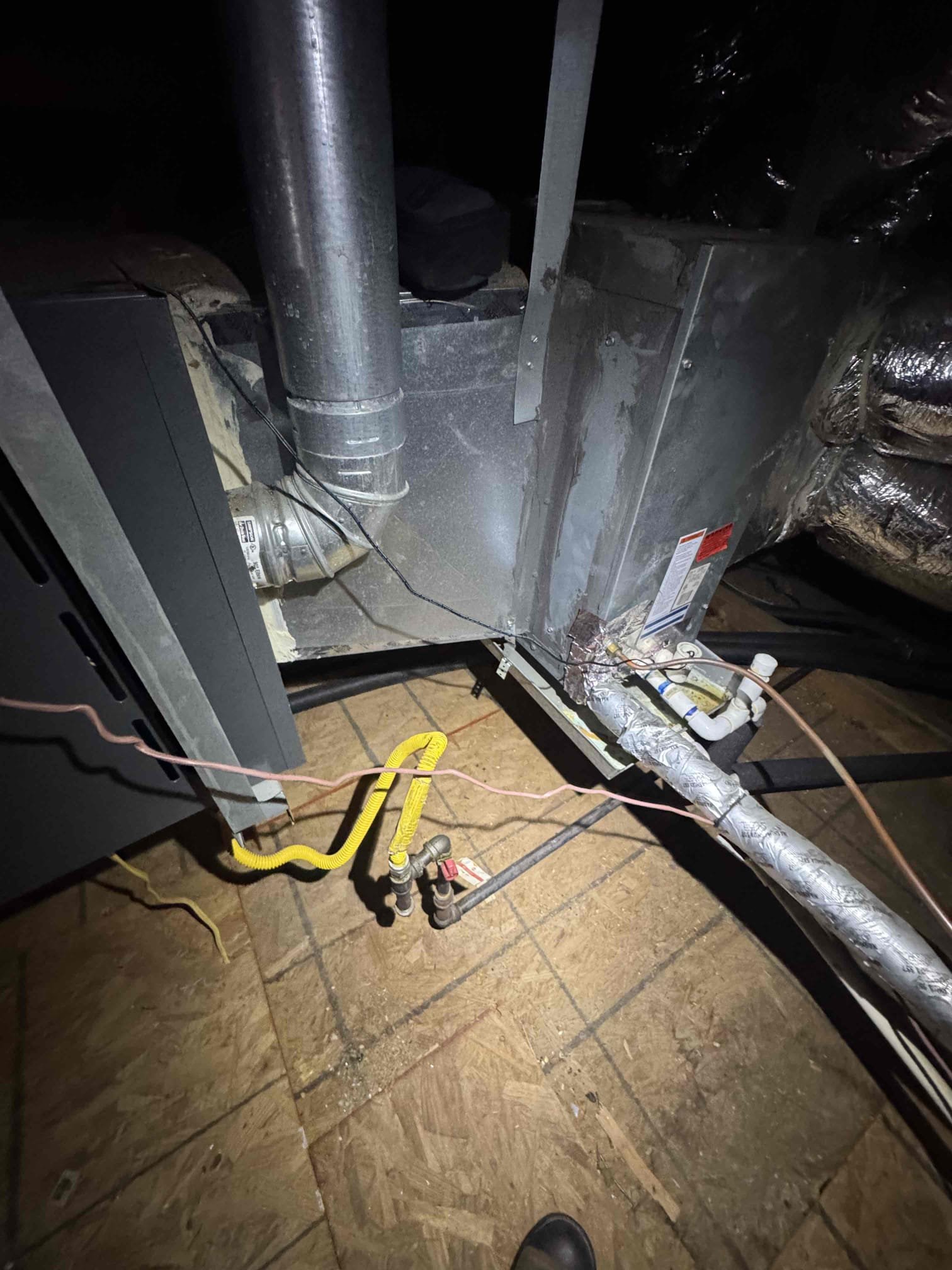 Customer requested a quote to replace outside of warranty indoor coil. After initial diagnosis and visual inspection, I found slab coil leaking and in need of replacement. Best way to do this and minimize transition work would be to replace slab for slab. Provided quote for replacement to include membership to get value pricing. Emailed estimate. Customer informed me he received a quote from a guy for $2800 but I don’t think it includes a new filter drier or refrigerant top off. Customer will discuss with wife and get back to us. 